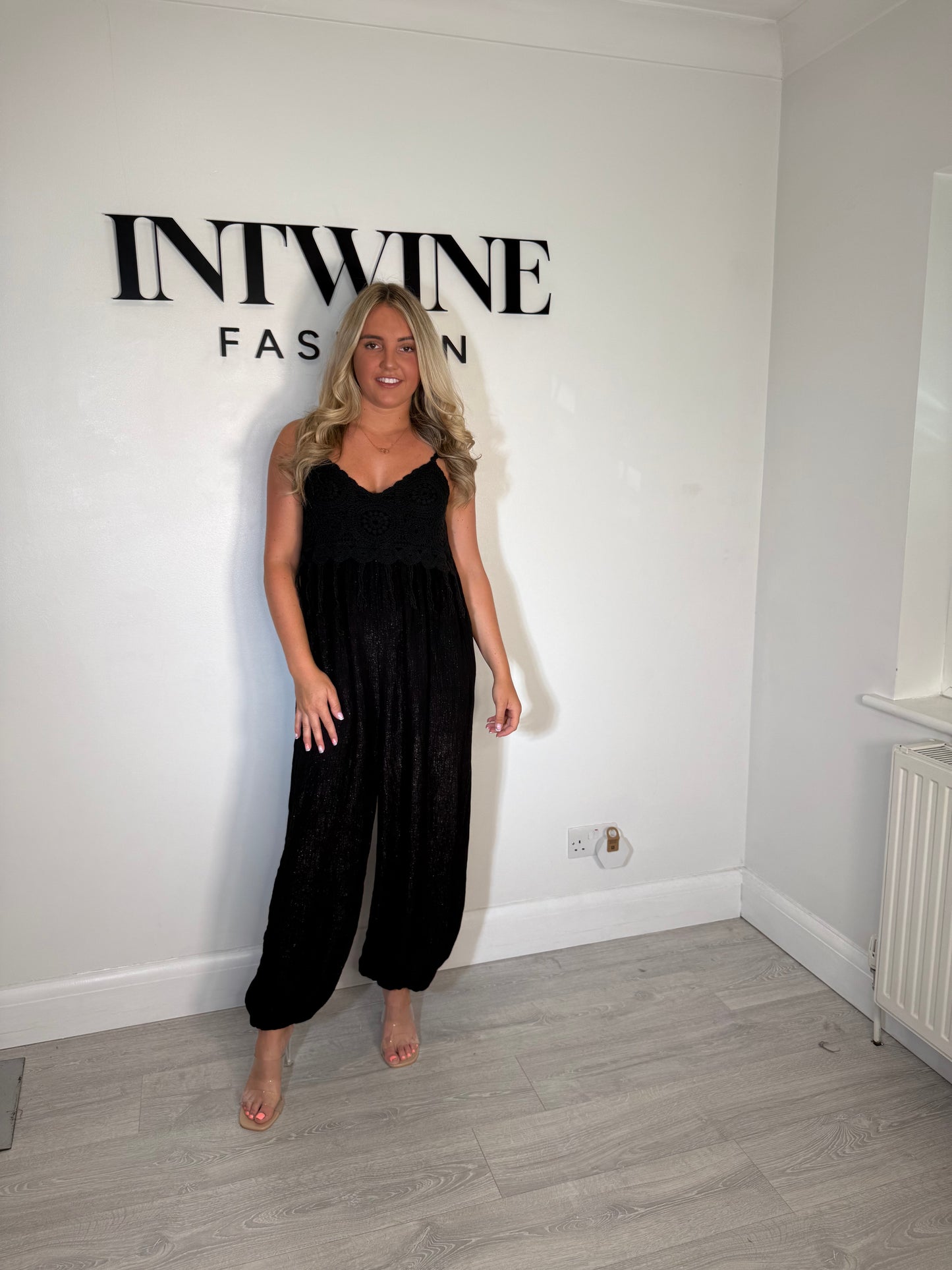 Abigail Crochet Top Jumpsuit