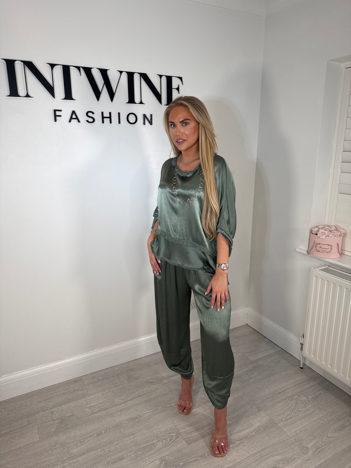Lexy Soft Satin Feel Trouser Set