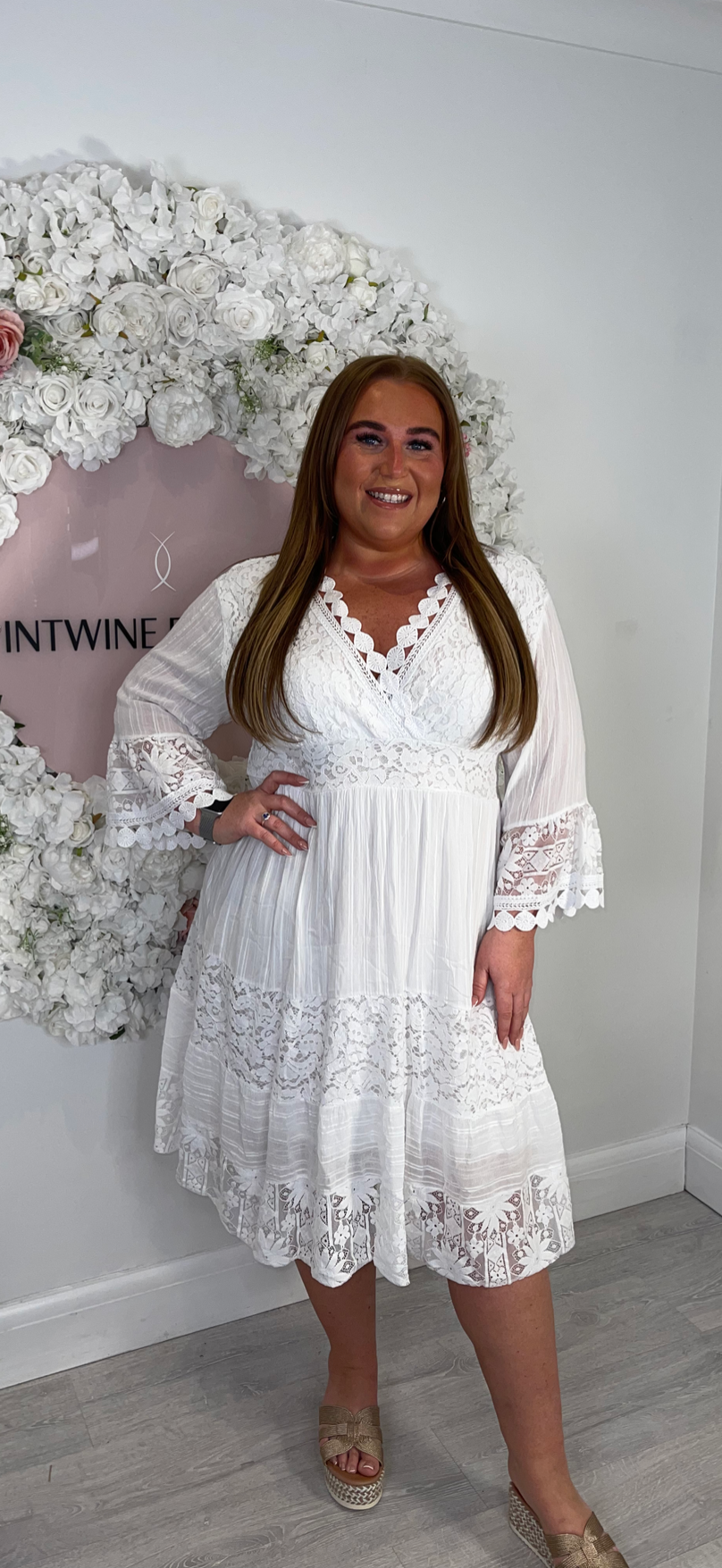 Plus Size Short Dayna Embroidery Dress