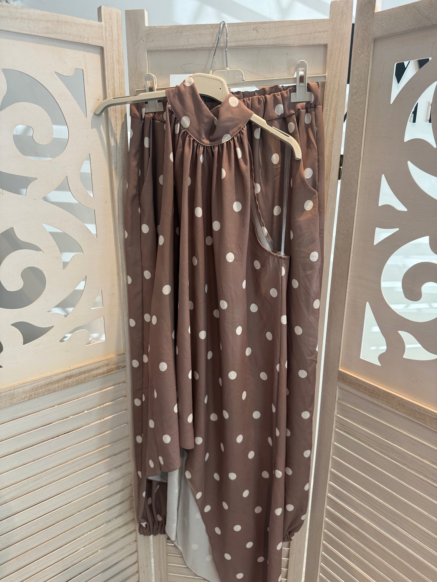 Phoebe polka dot asymmetric coord