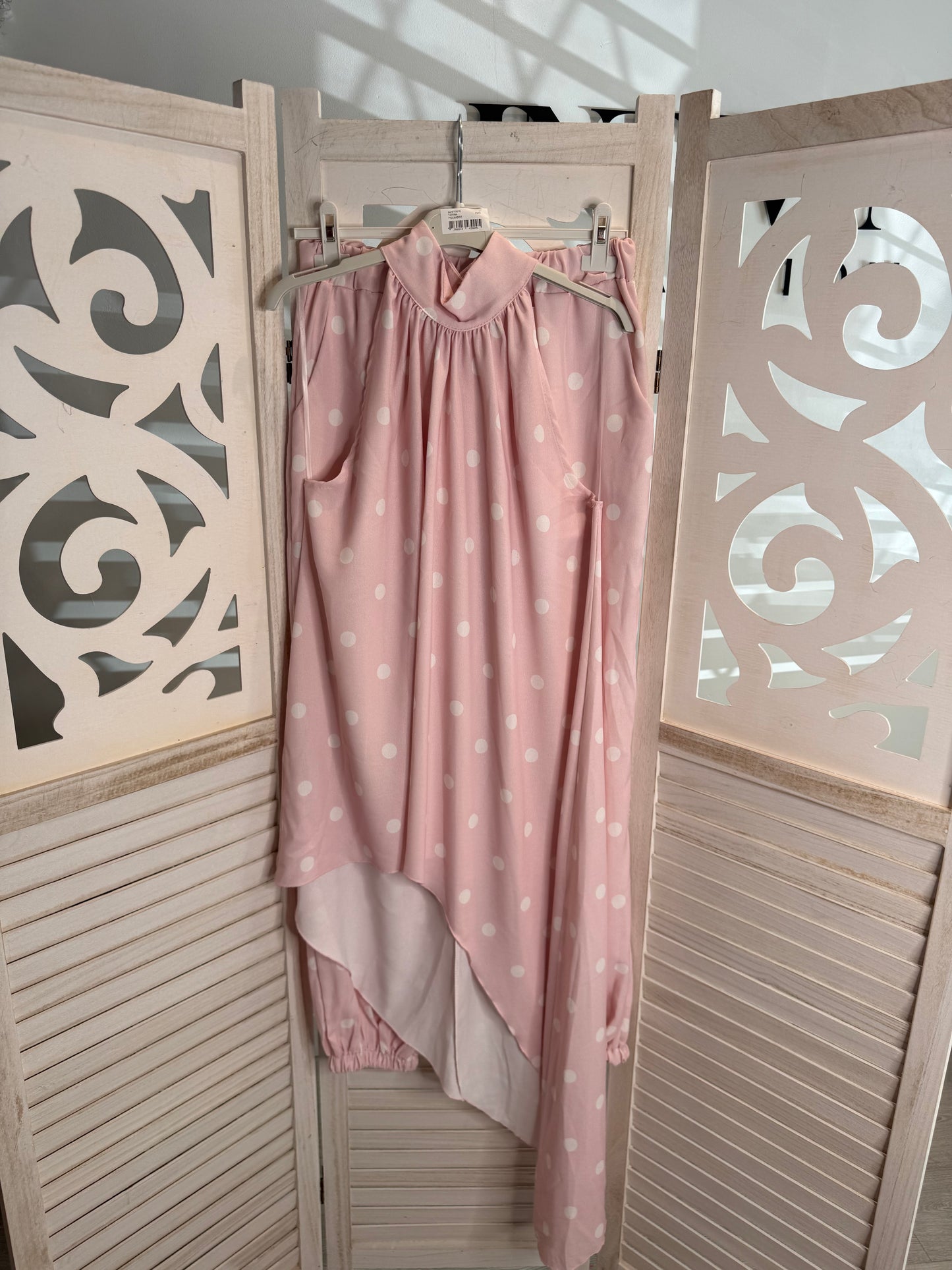 Phoebe polka dot asymmetric coord