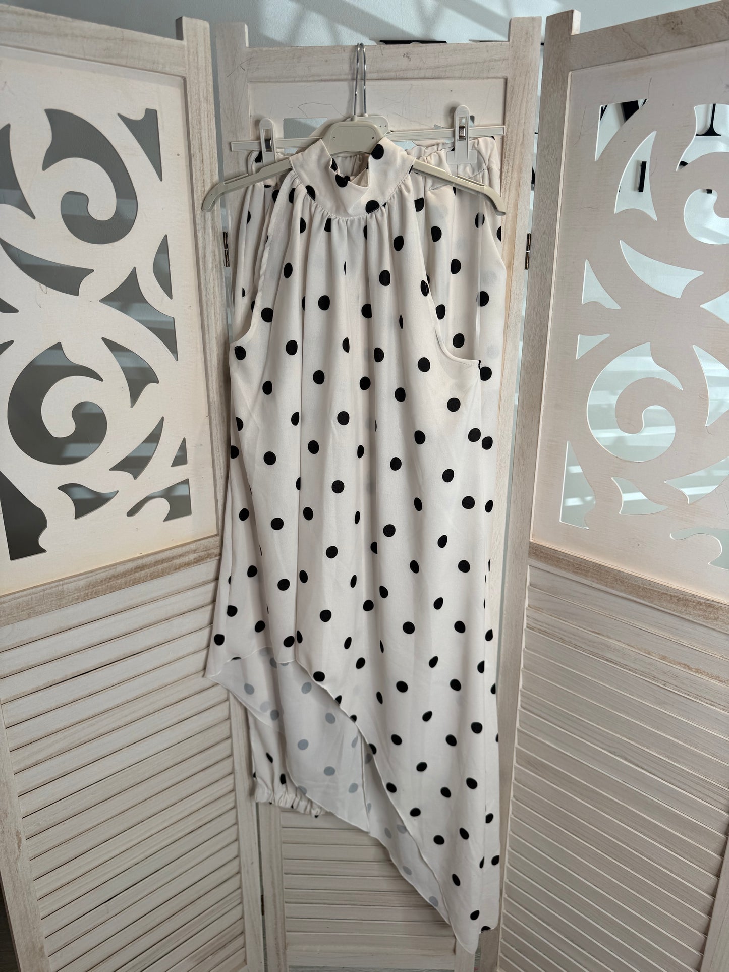 Phoebe polka dot asymmetric coord