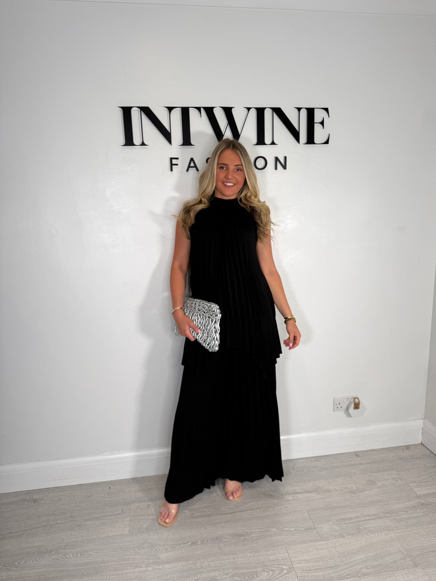 Lottie Pleated Halter Neck Coord