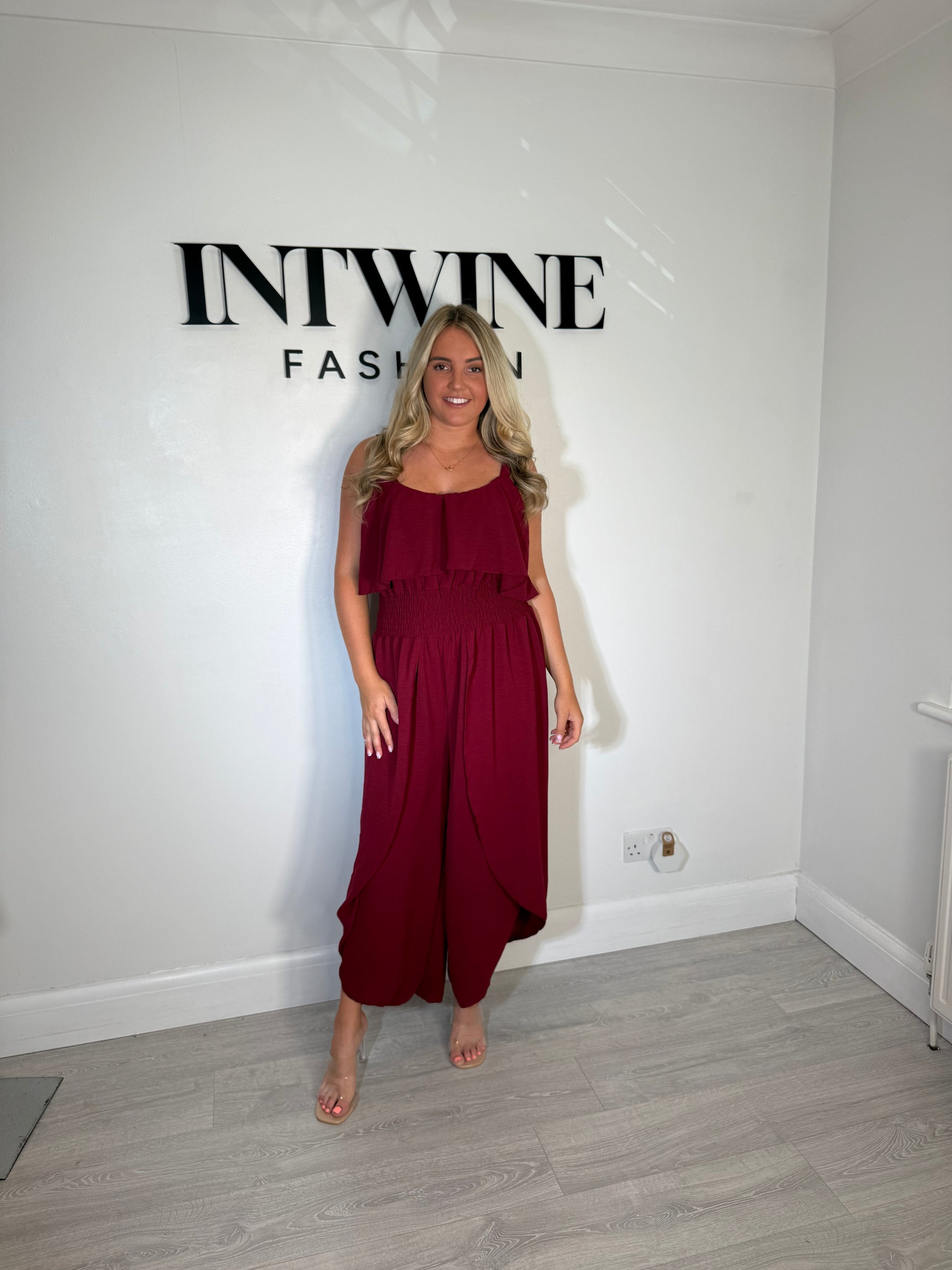 Stacey 12-20 Elastic Waist Jumpsuit