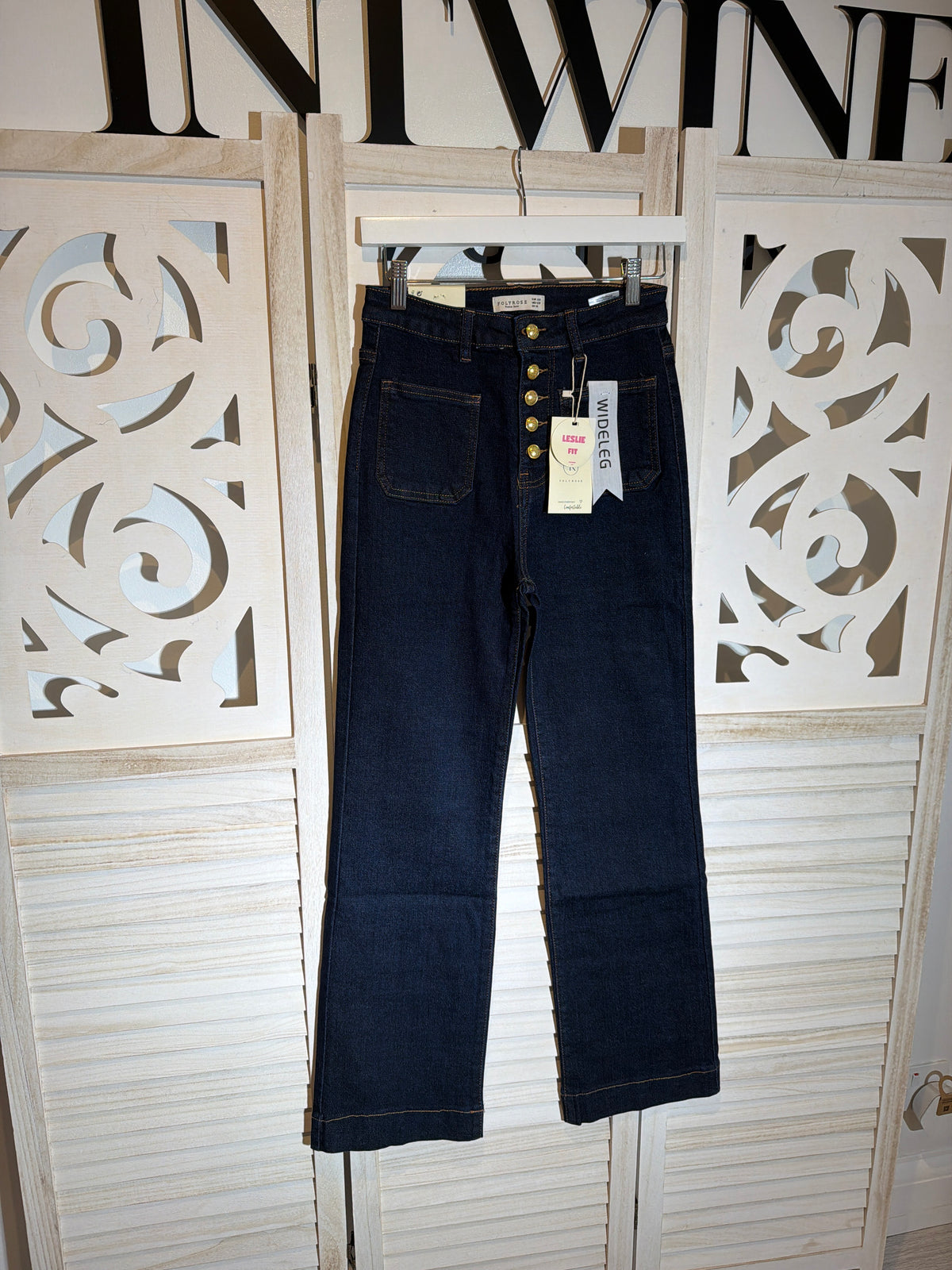 Beck denim military button jeans