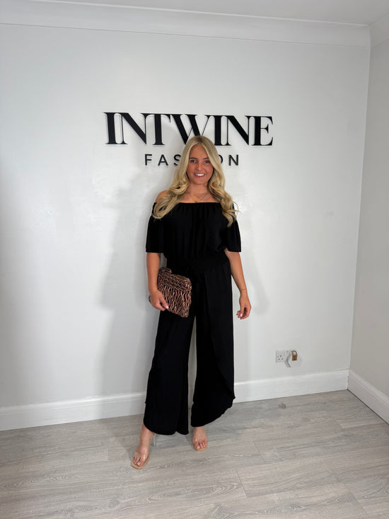 Liv Elastic Waist Bardot Jumpsuit