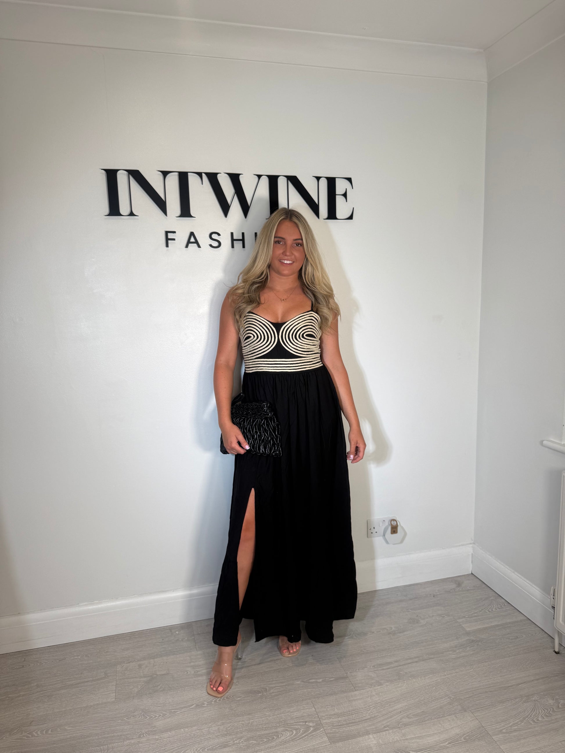 Gab Crochet Split Skirt Dress