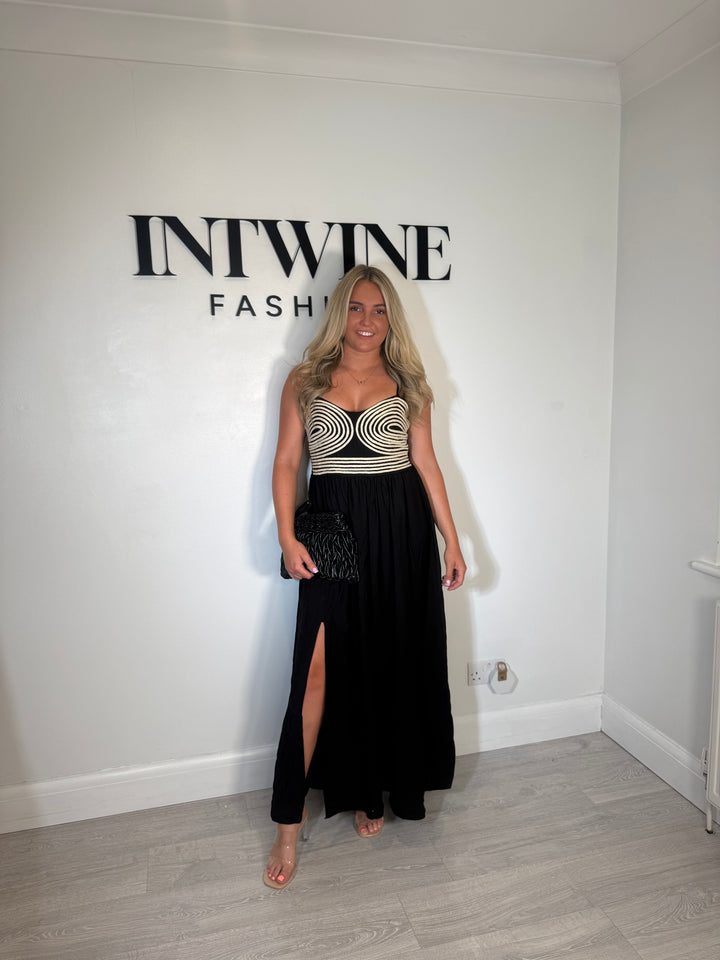 Gab Crochet Split Skirt Dress