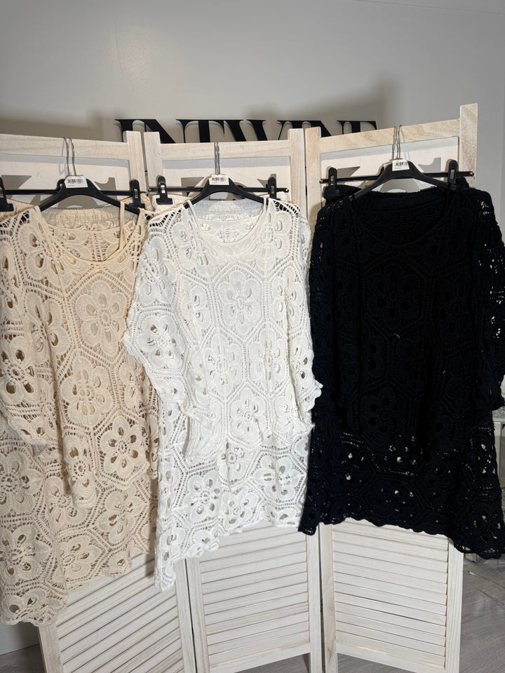 Daisy crochet fully lined skirt and top co ord Womenswear