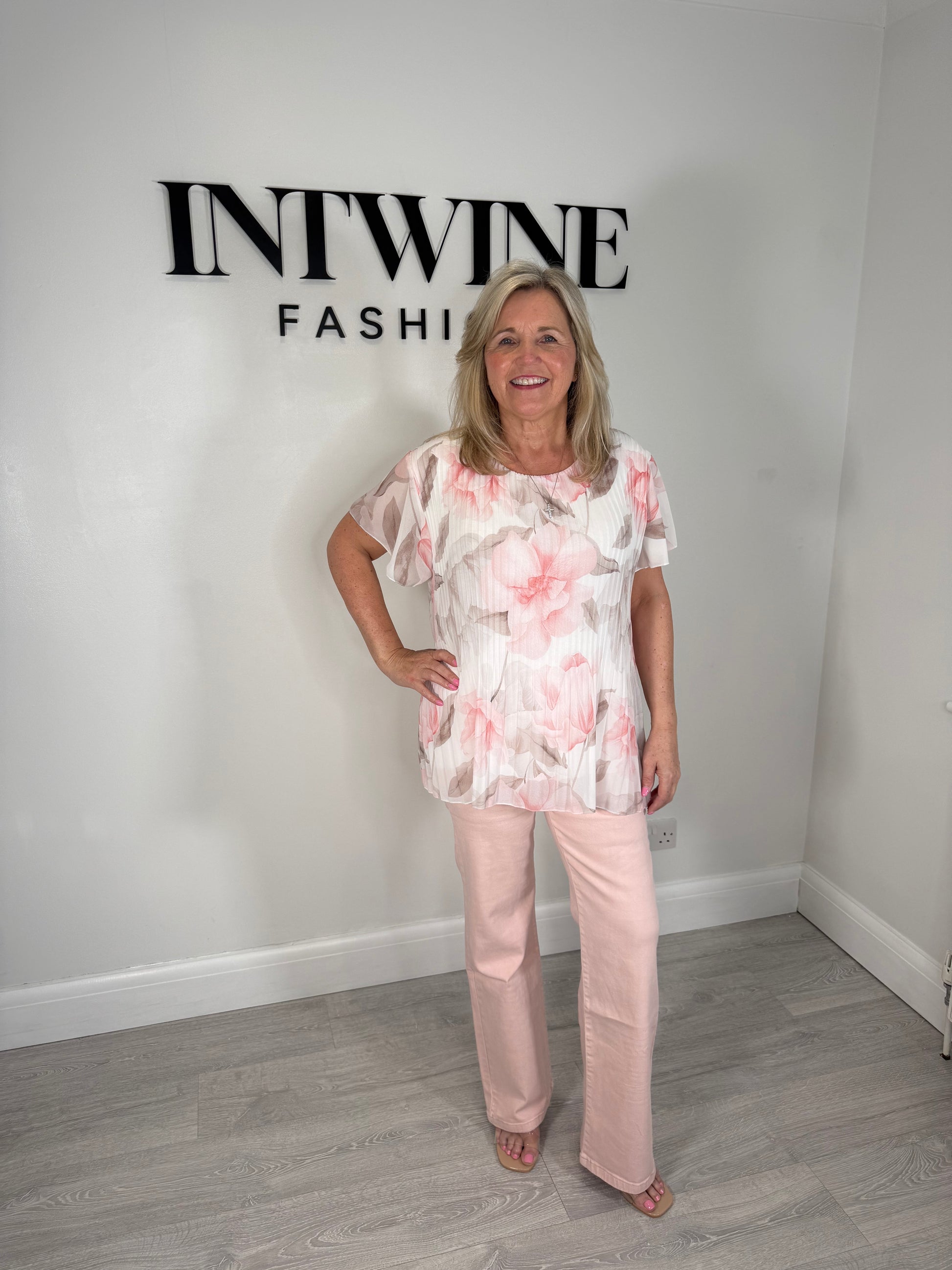 Paige Pleated Floral Top