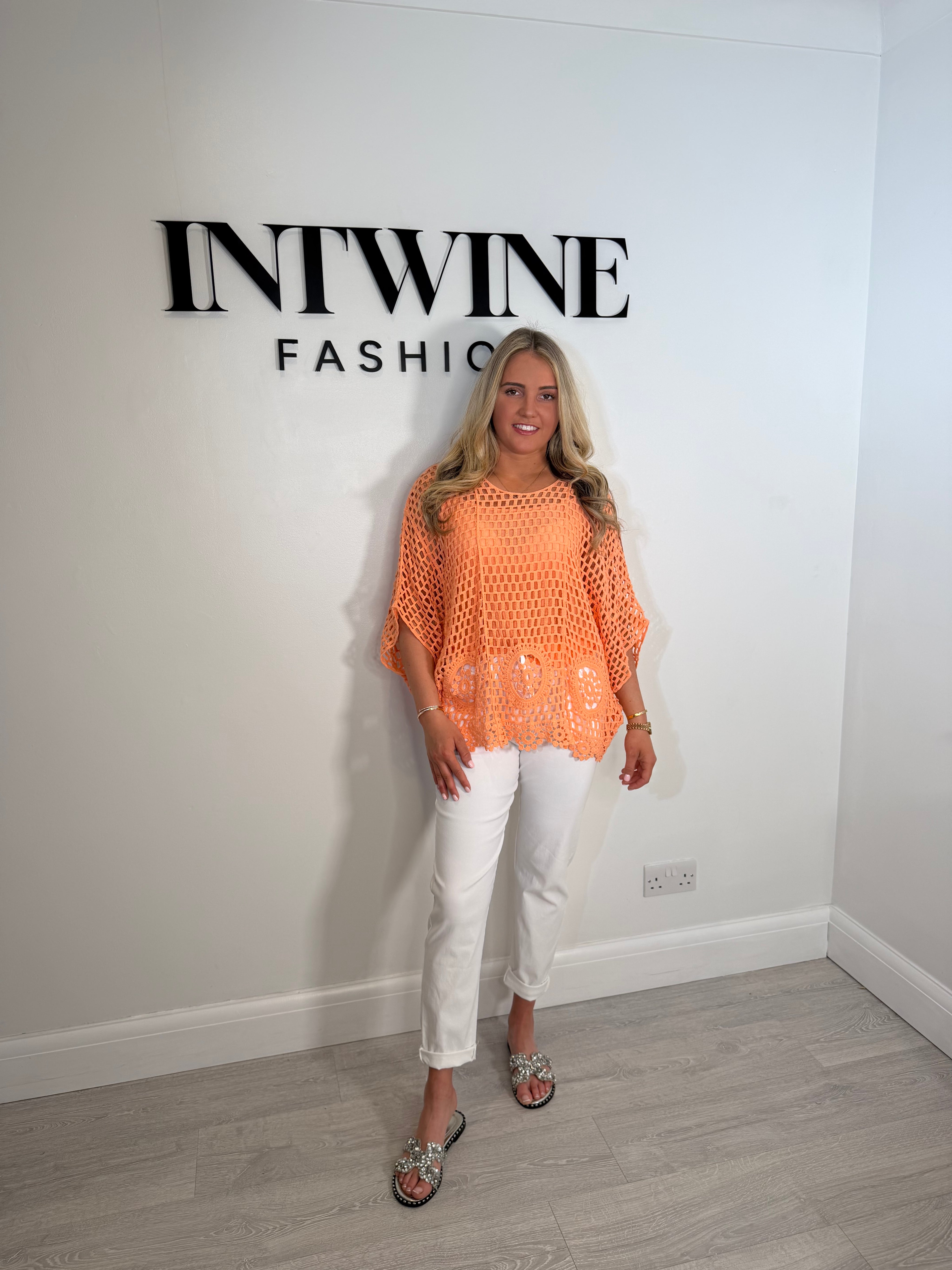 Hannah crochet top with vest insert