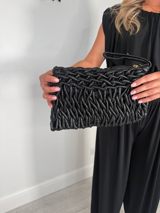 Bolso de mano metálico