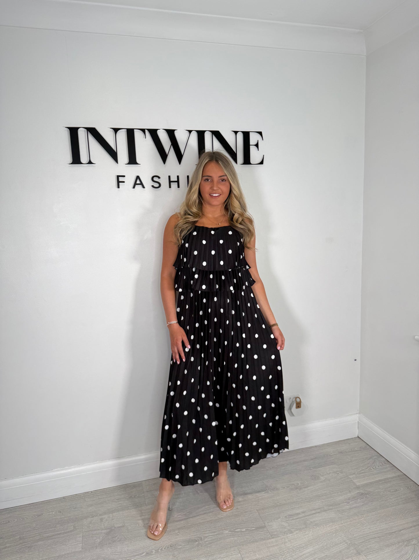 Vestido Plisado de Lunares Olivia