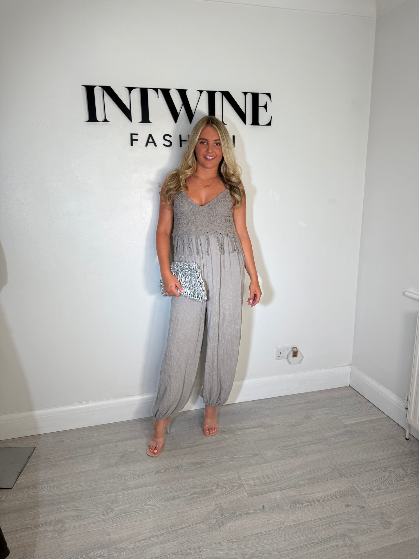 Abigail Crochet Top Jumpsuit