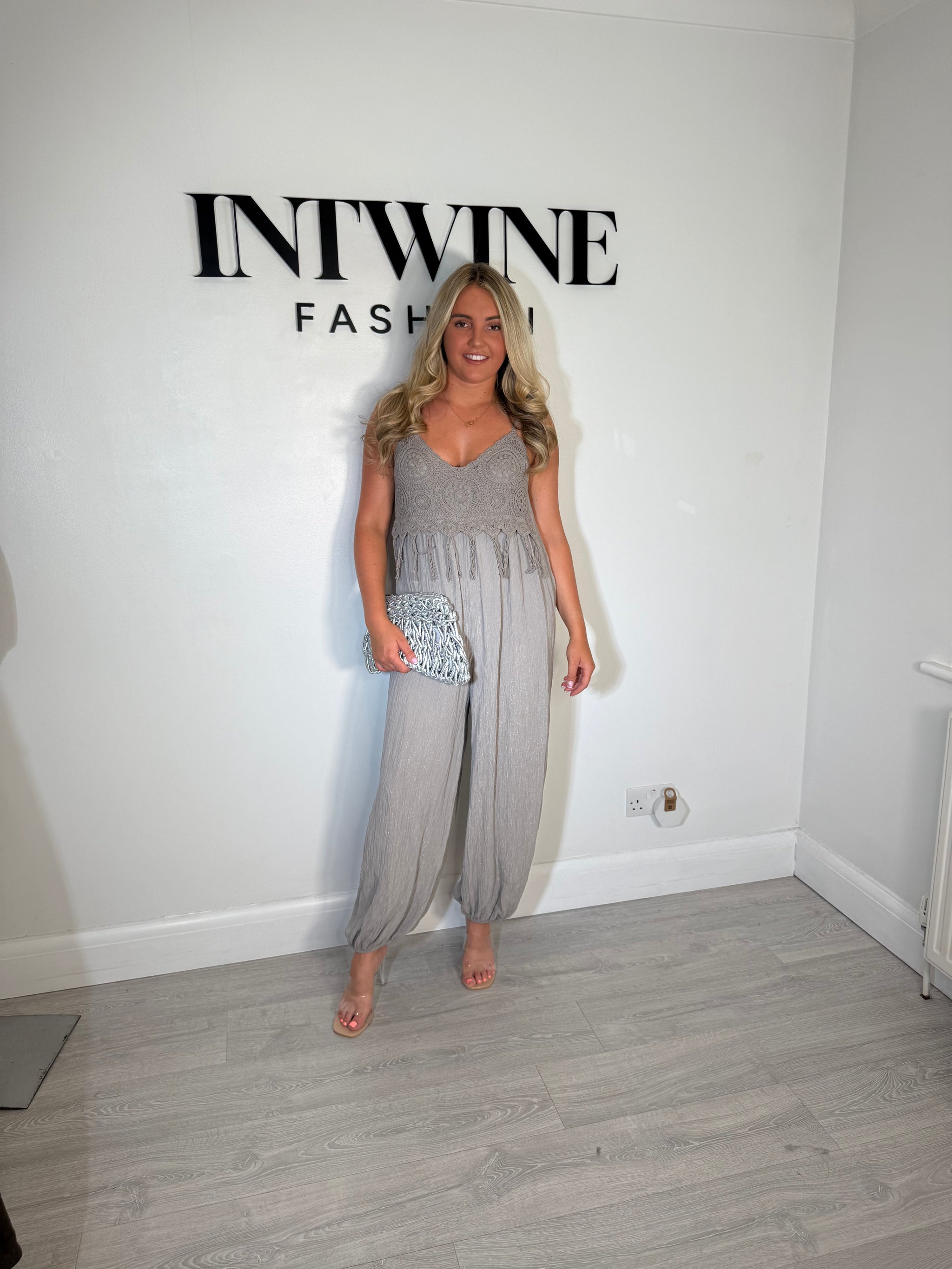 Abigail Crochet Top Jumpsuit