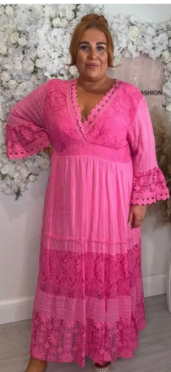Dayna plus size embroidery dress