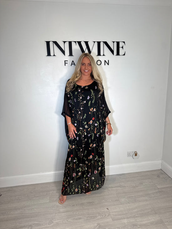 Darcie Embroidery Silk Skirt