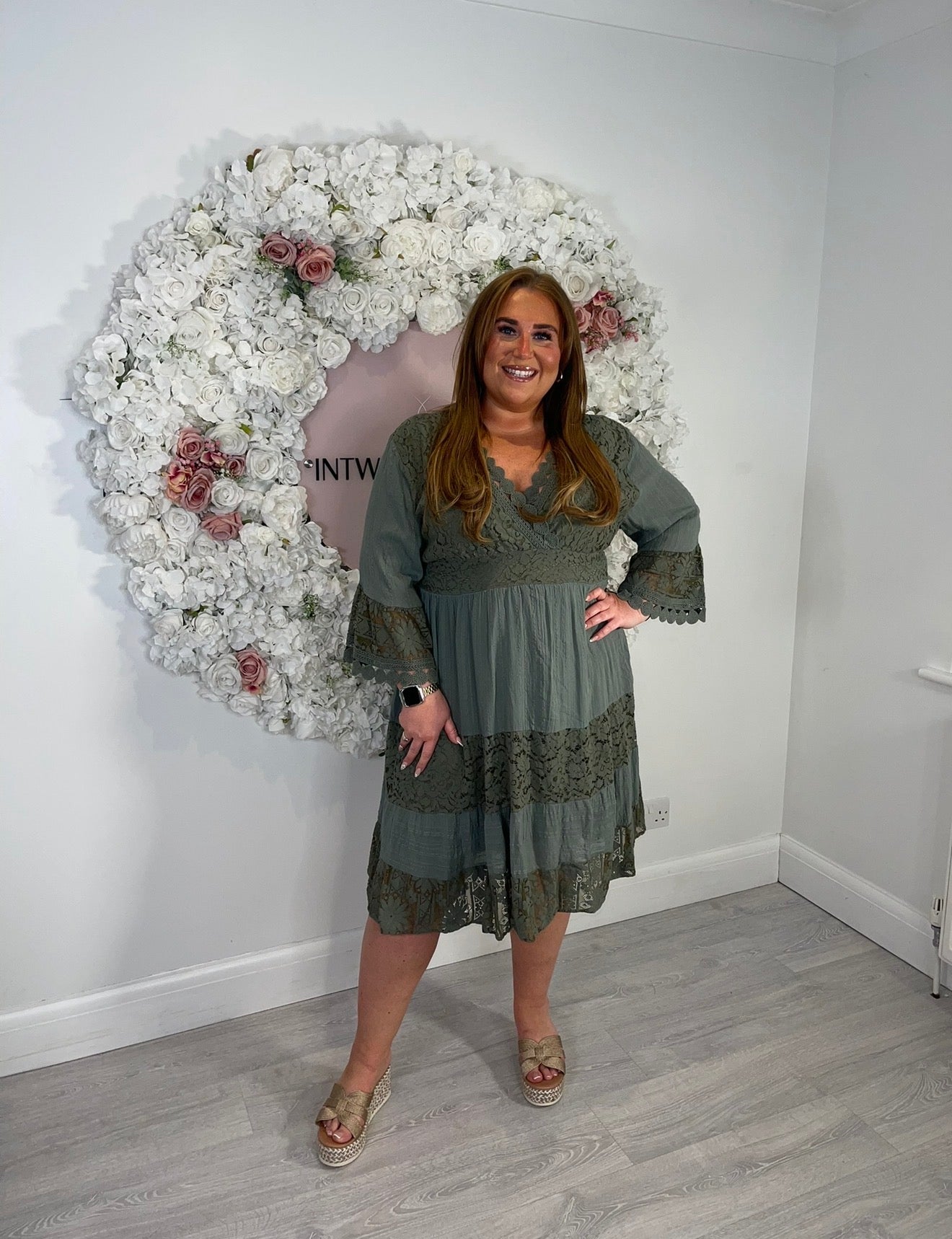 Plus Size Short Embroidery Dayna Dress