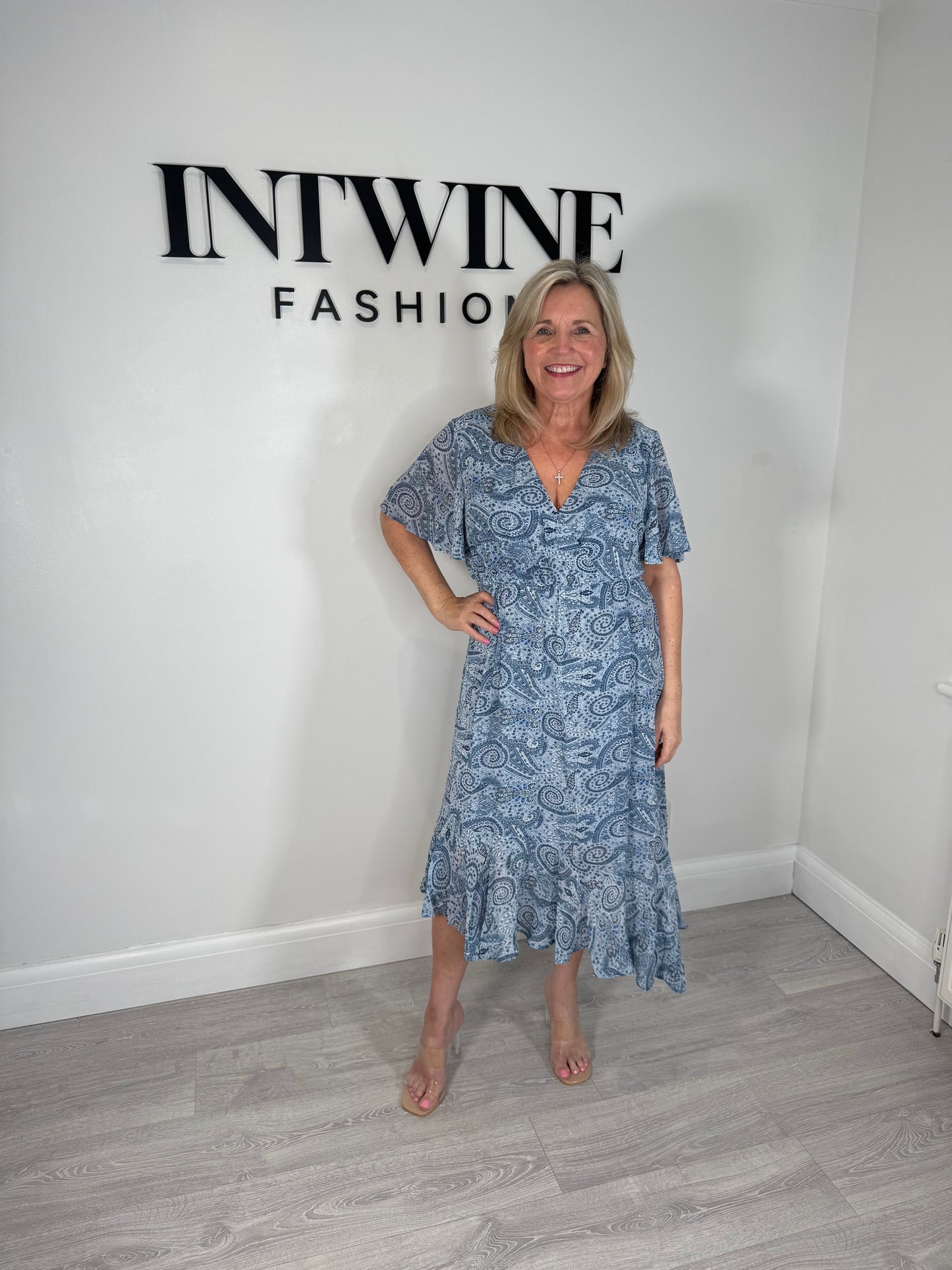 Florrie paisley elastic dress