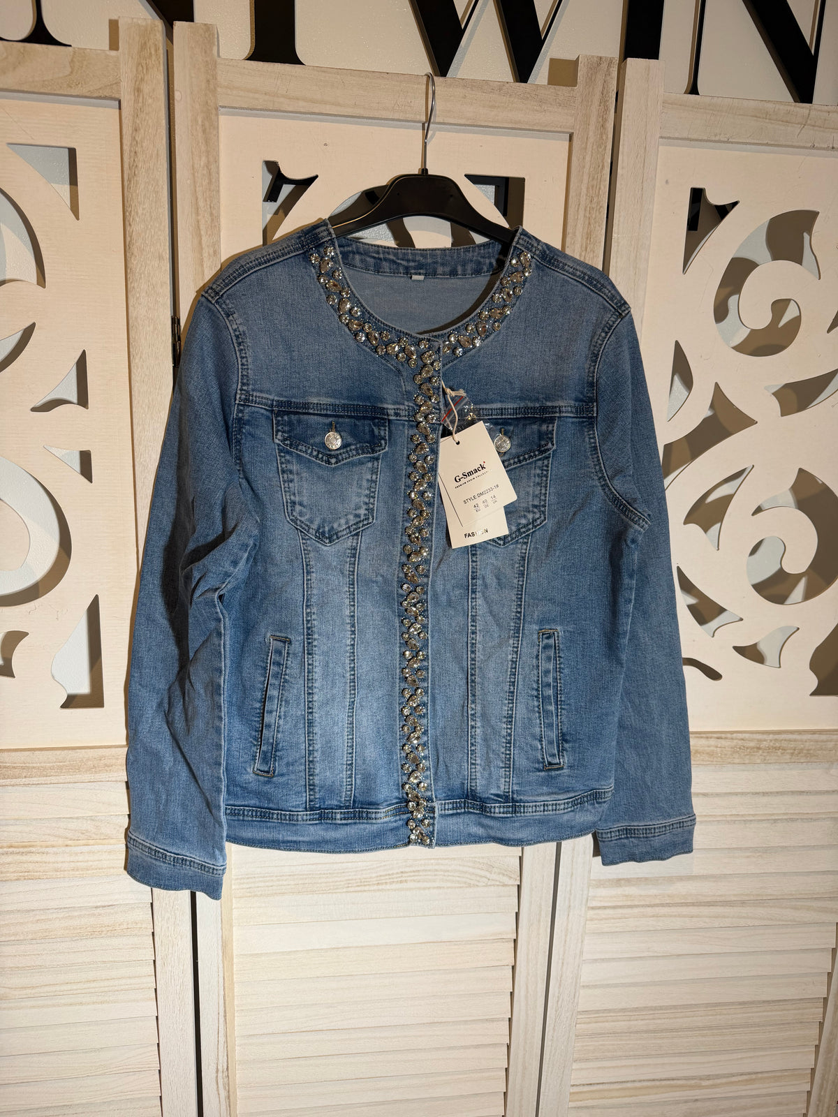 Anna Denim diamonte jacket