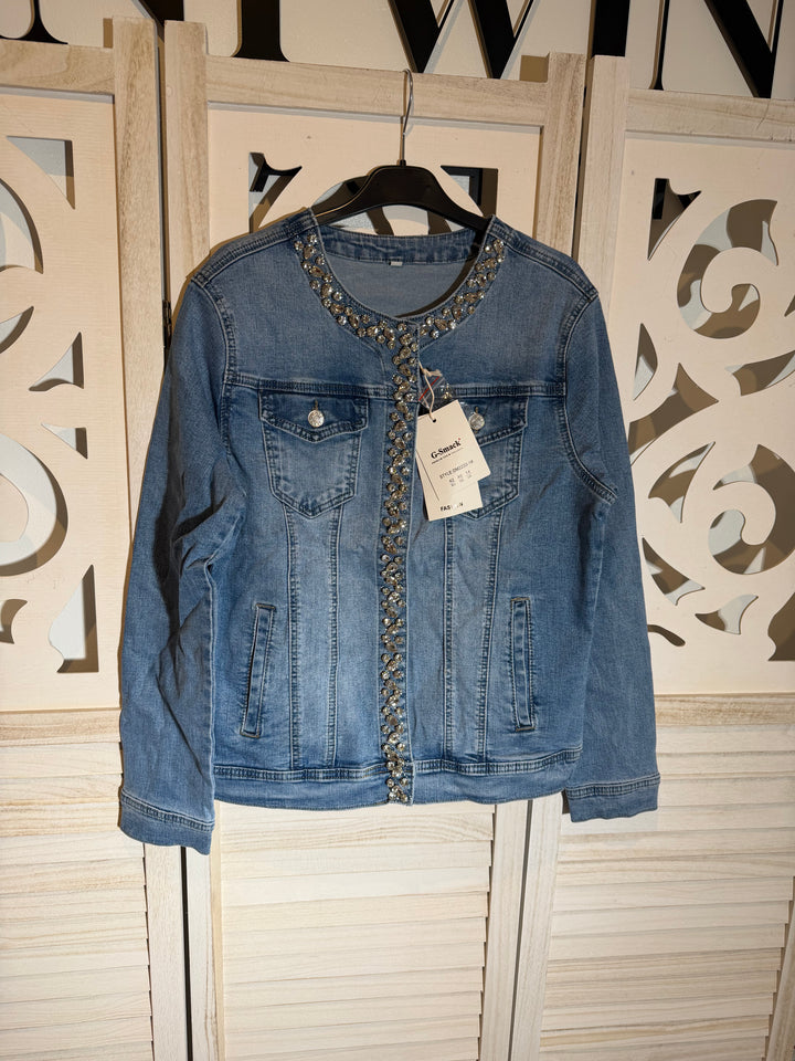 Anna Denim diamonte jacket