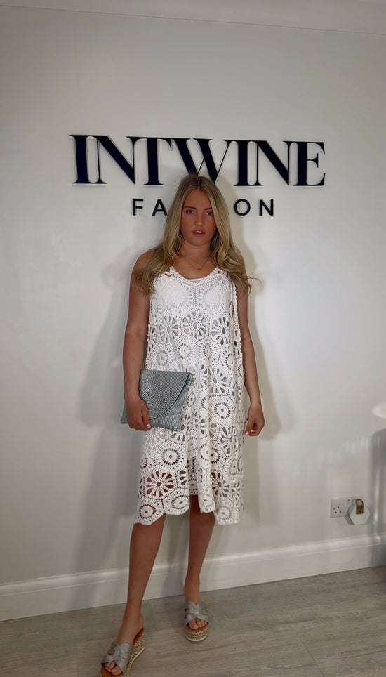 Penelope Crochet Dress With Lining