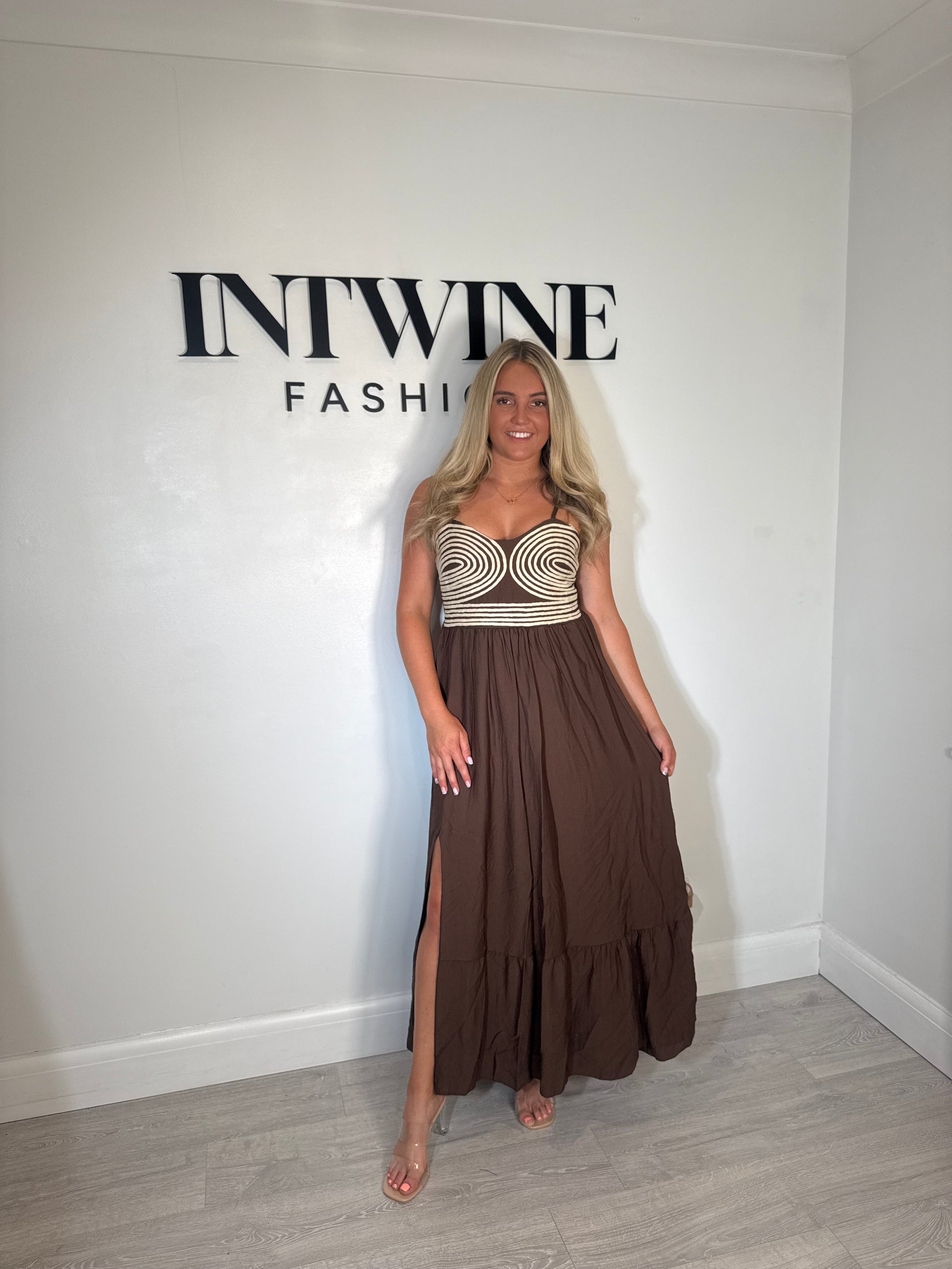 Gab Crochet Split Skirt Dress