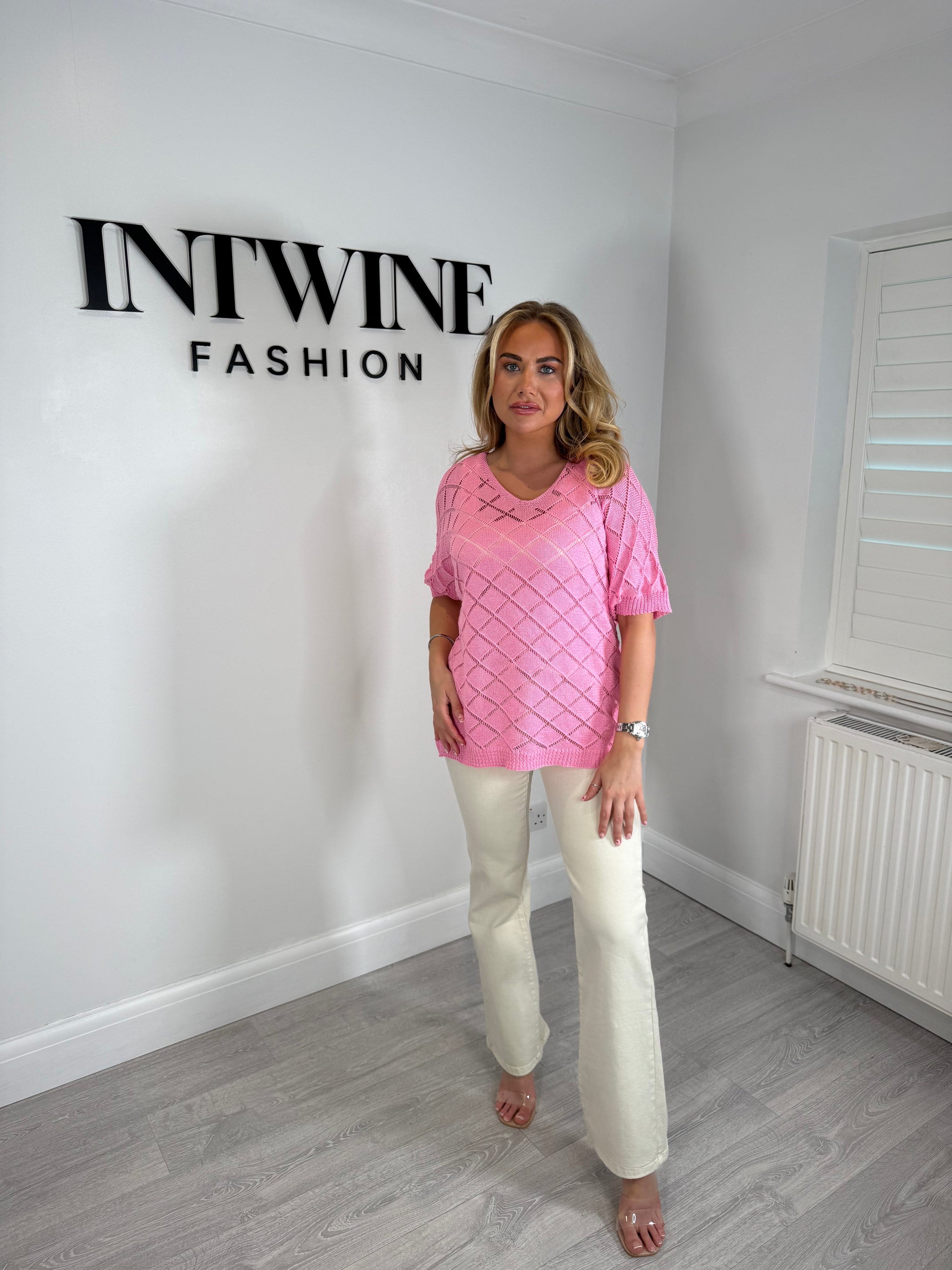 Kirsty Crochet knit top With Vest