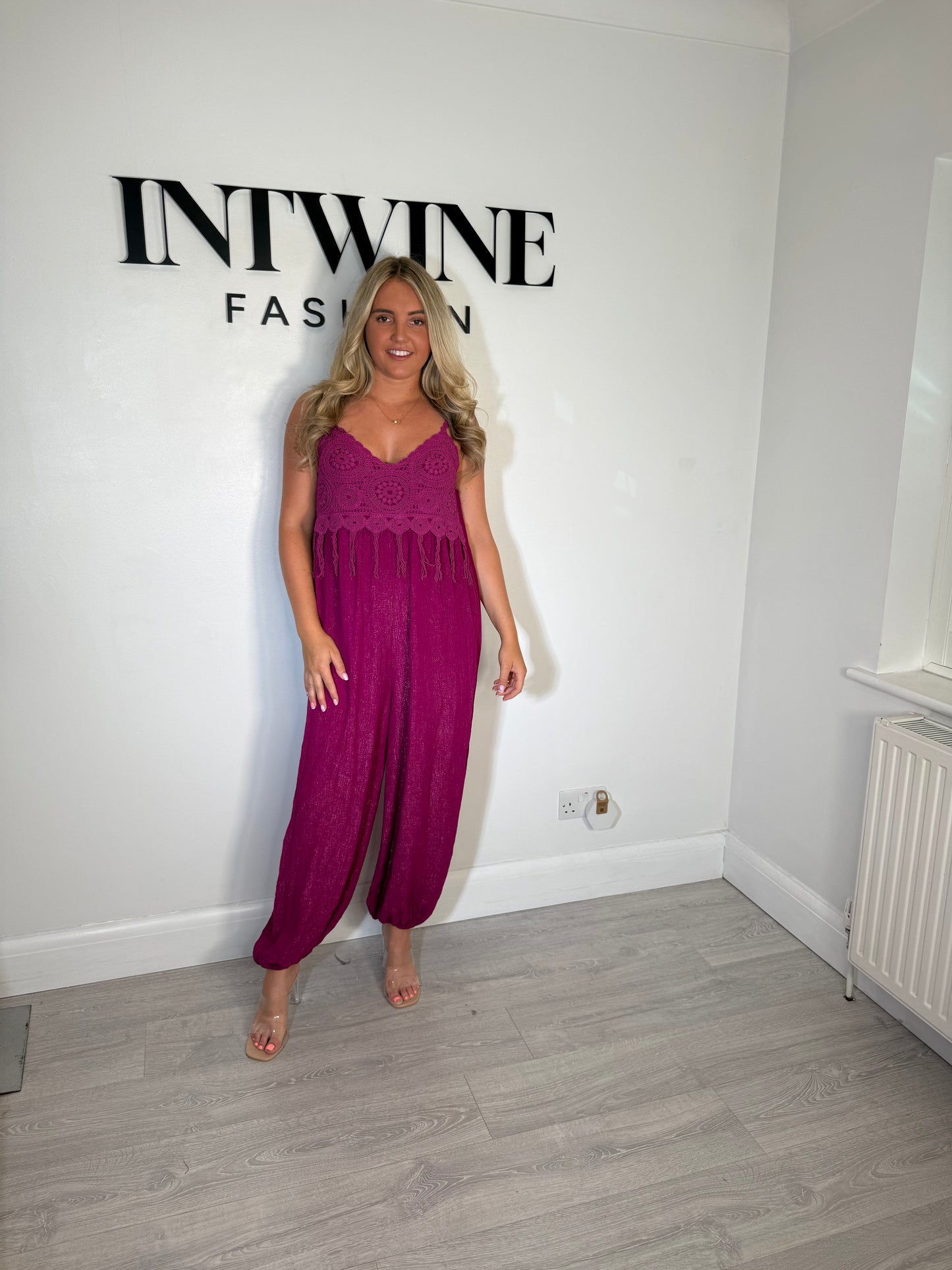 Abigail Crochet Top Jumpsuit
