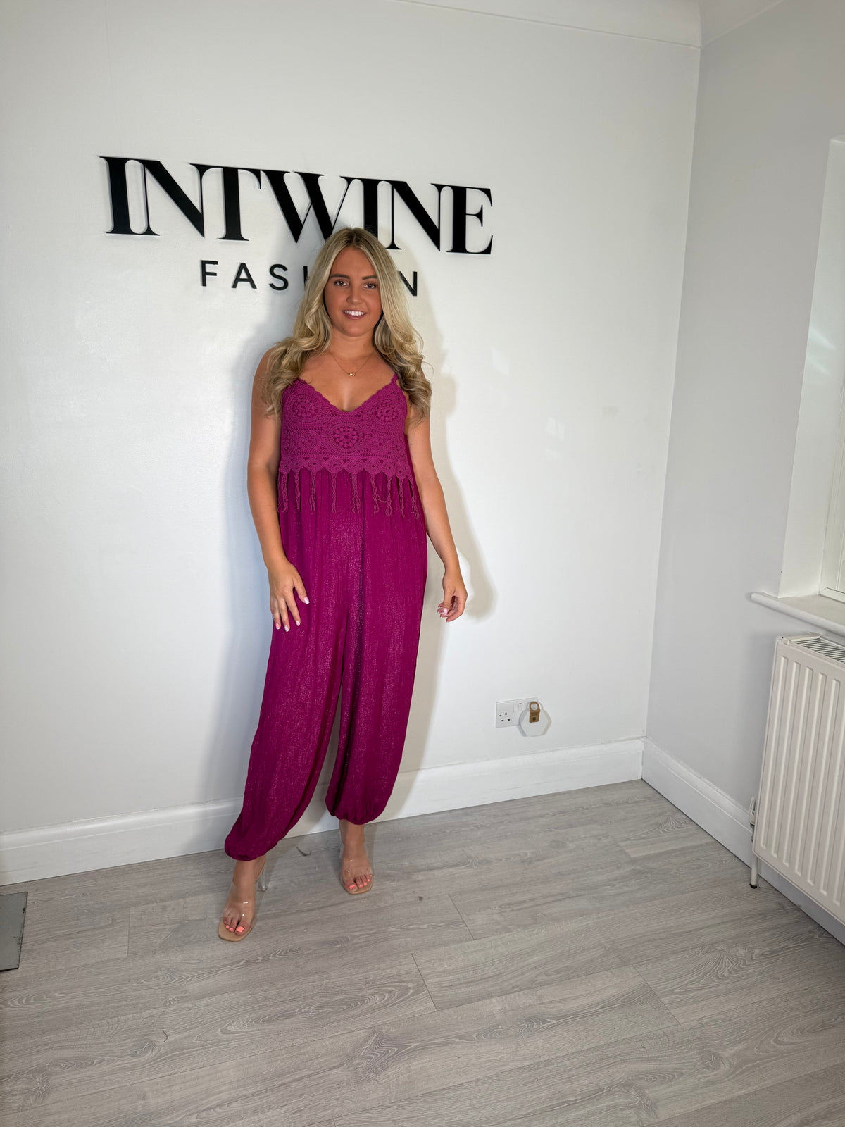 Abigail Crochet Top Jumpsuit
