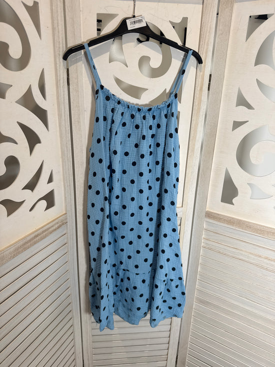 Alex polka dot cheesecloth dress