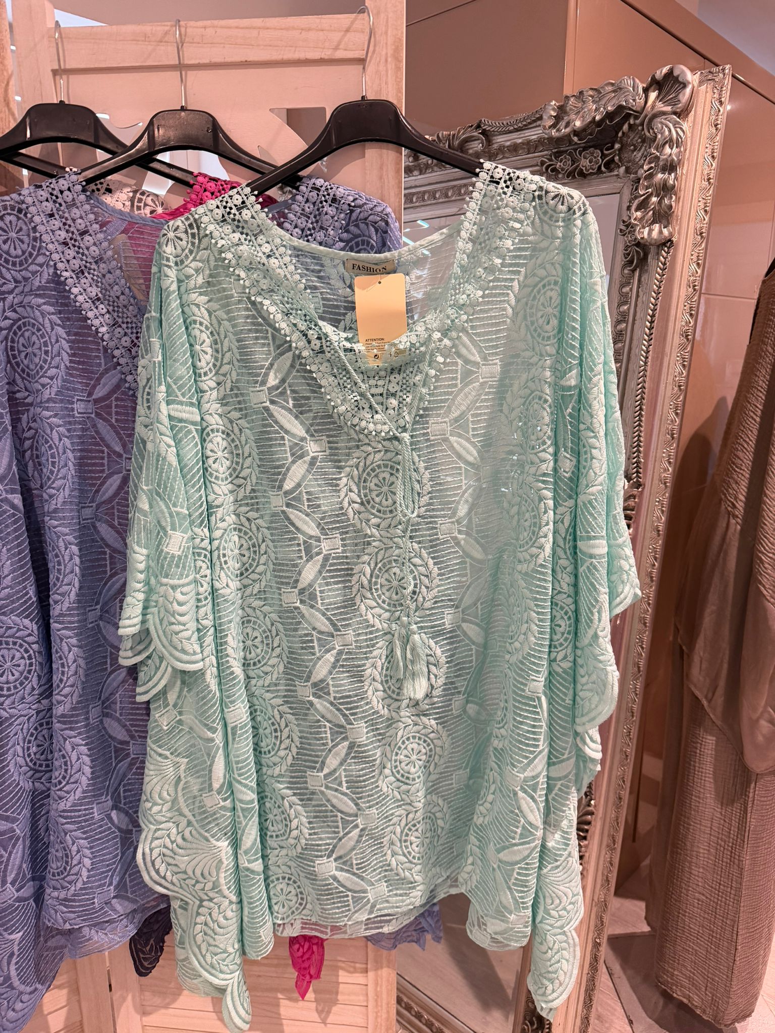 Sandy tassel patterned kaftan