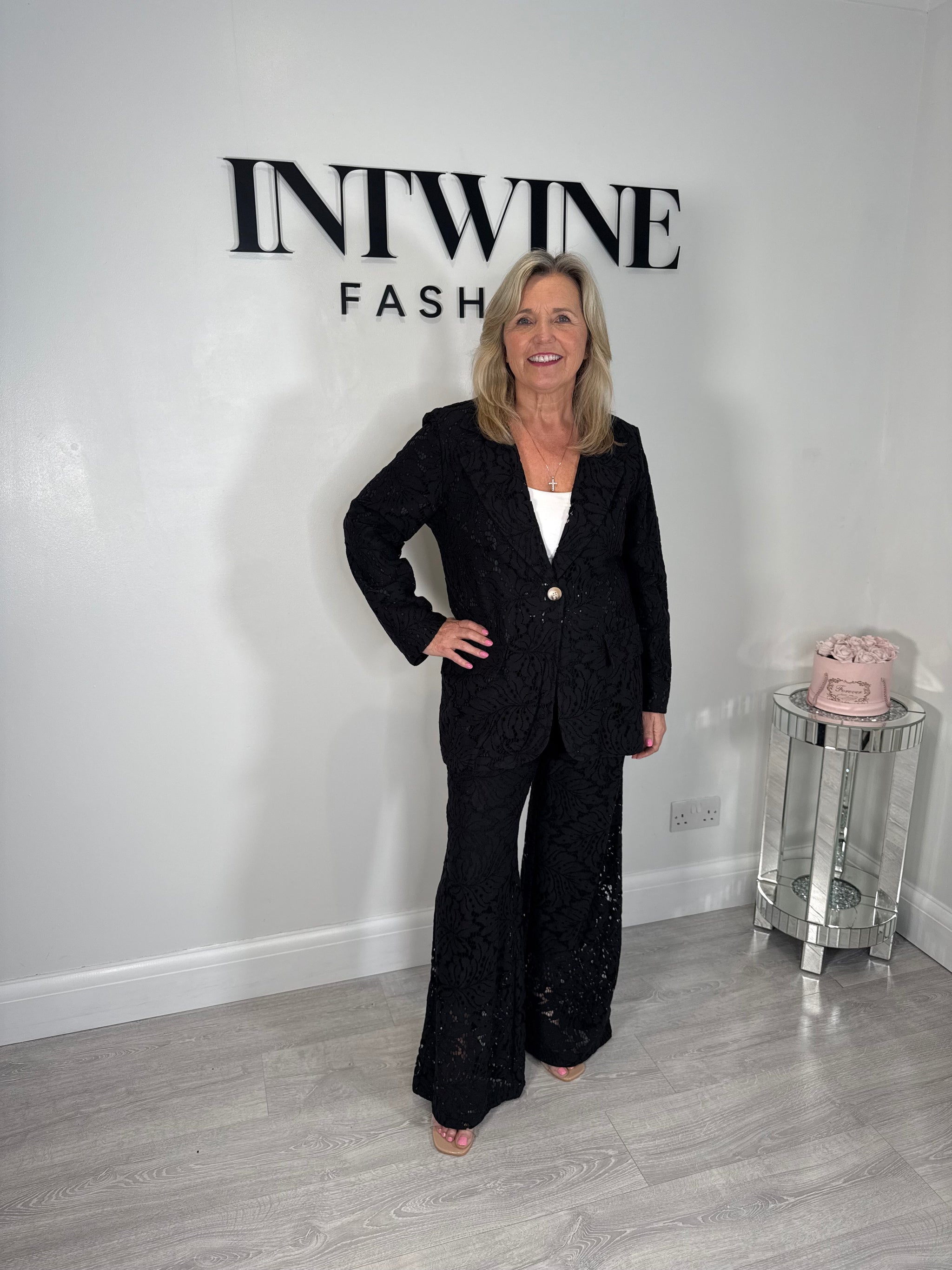 CASEY Lace Lined Trouser Suit