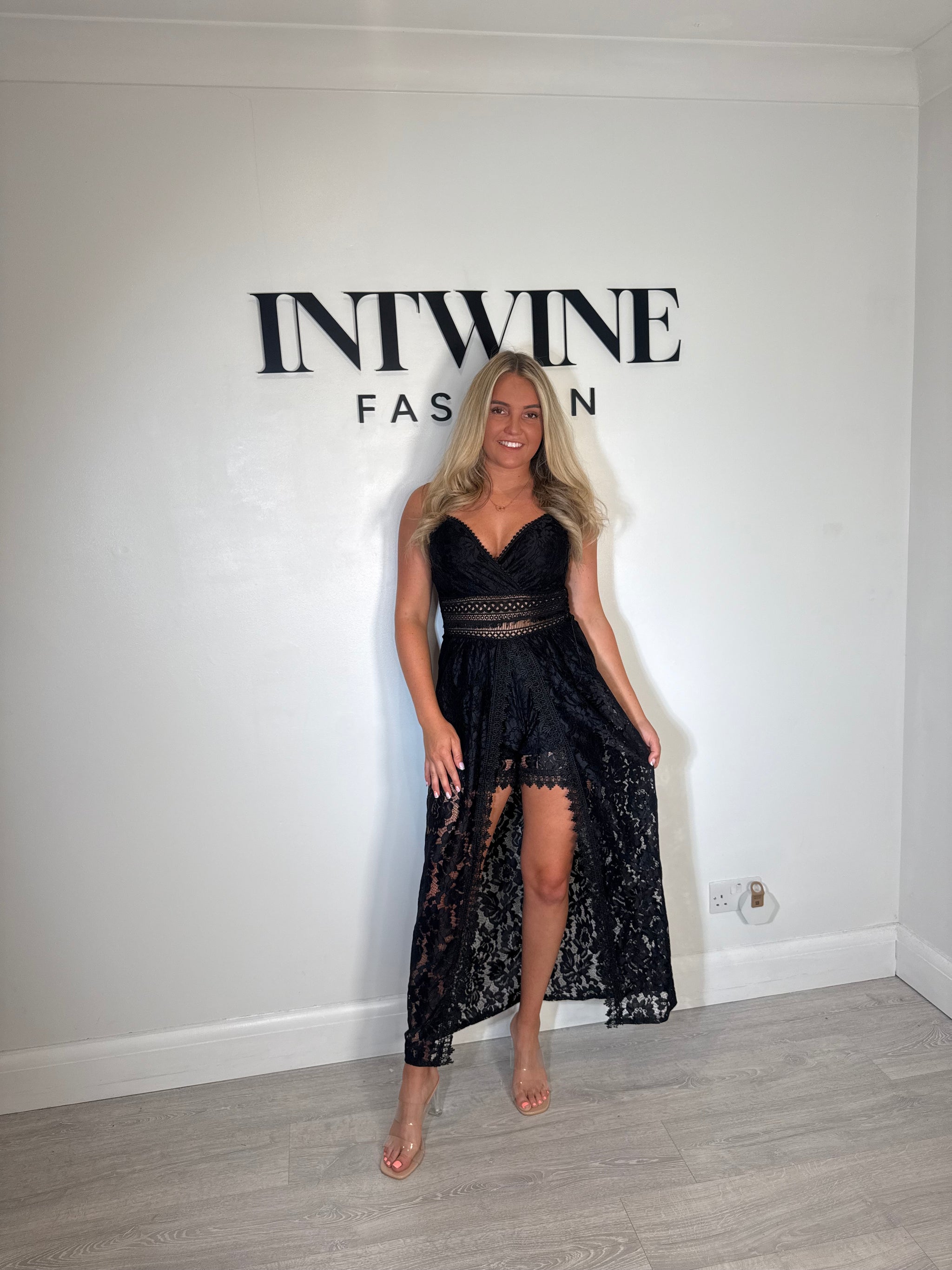 Tilly Lace Playsuit with Long Skirt