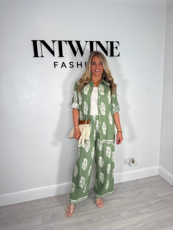 Lillie leaf soft trouser coord
