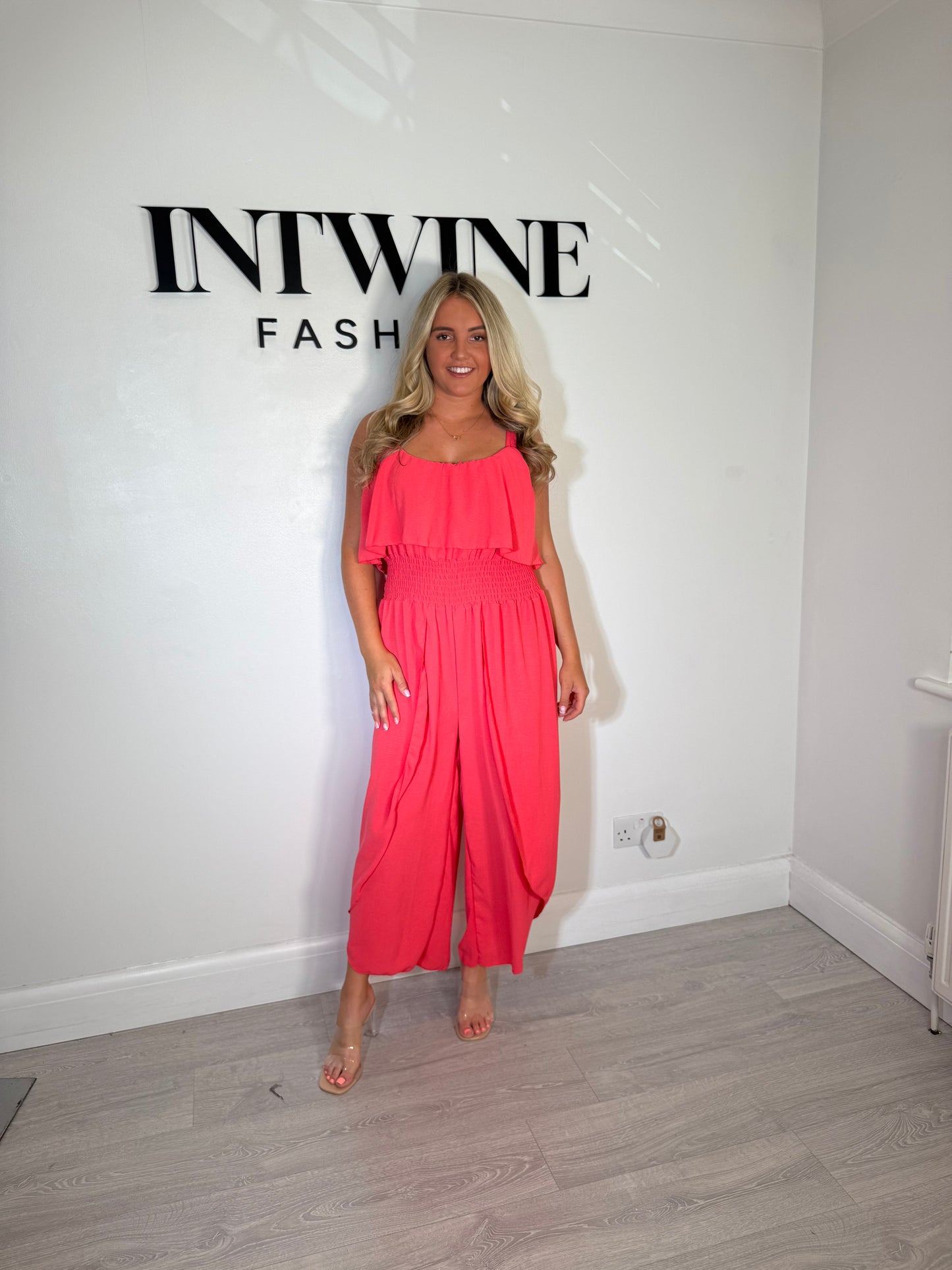 Stacey 12-20 Elastic Waist Jumpsuit