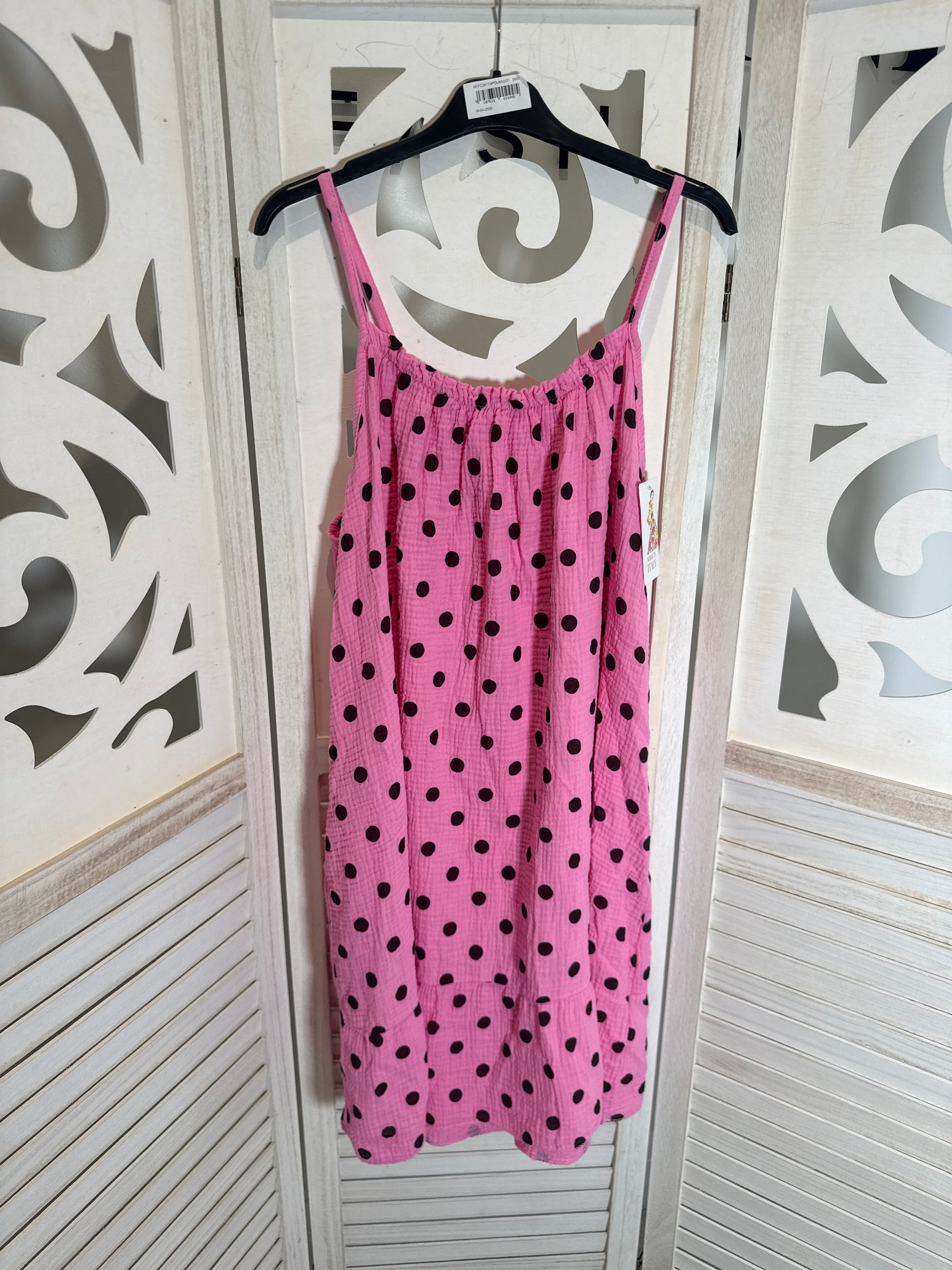 Alex polka dot cheesecloth dress