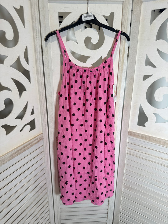 Alex polka dot cheesecloth dress