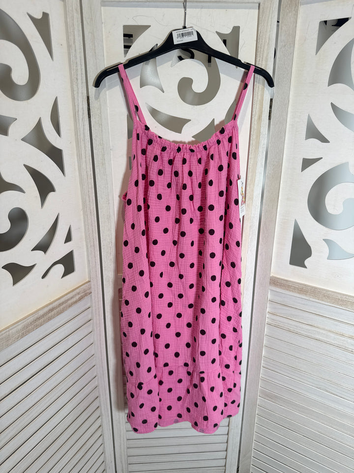 Alex polka dot cheesecloth dress