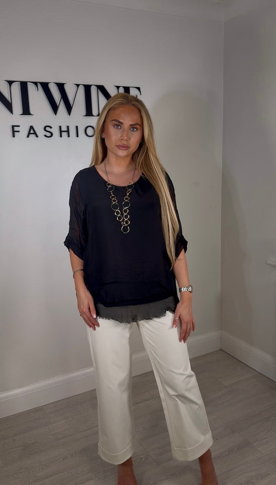 Mia Blouson silk mix Blouse