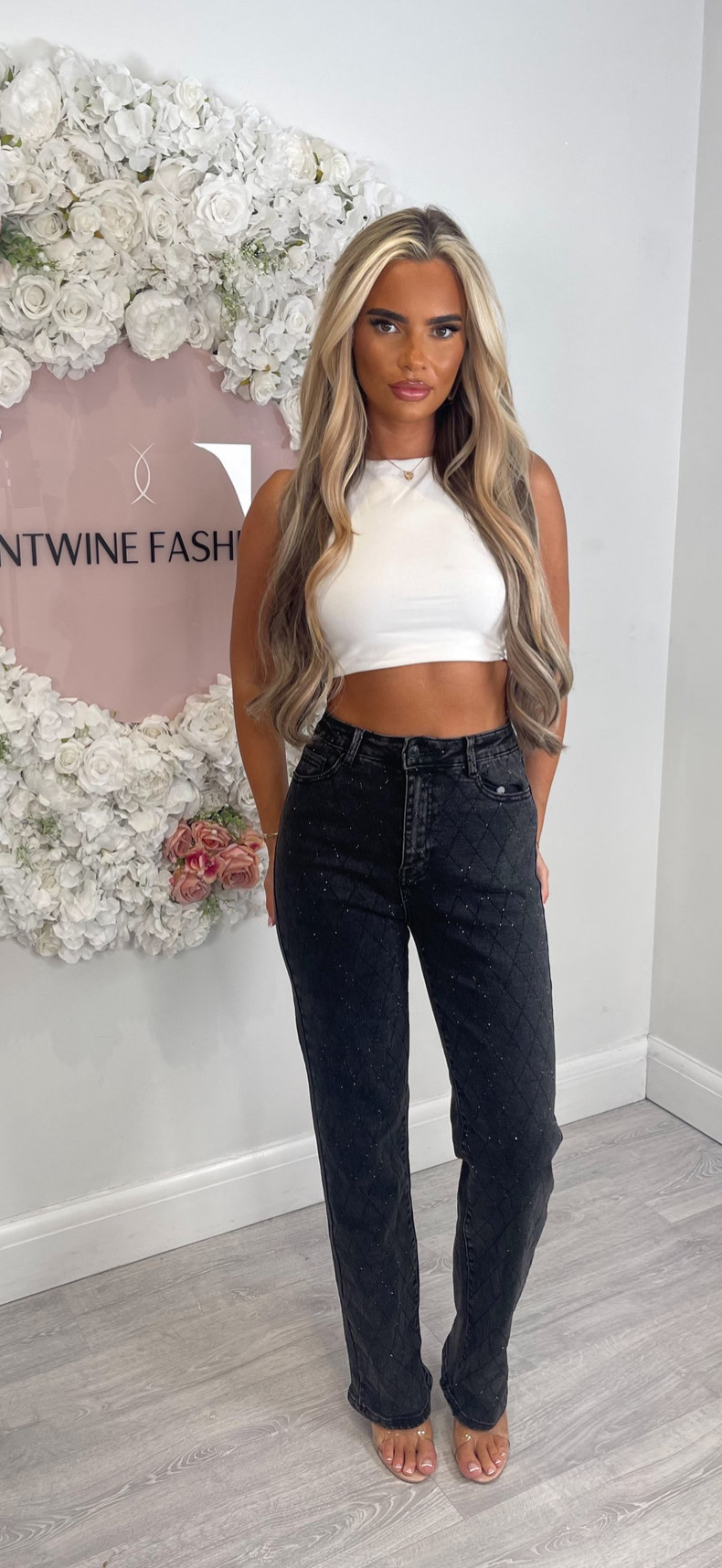 Diamonte stretch jeans