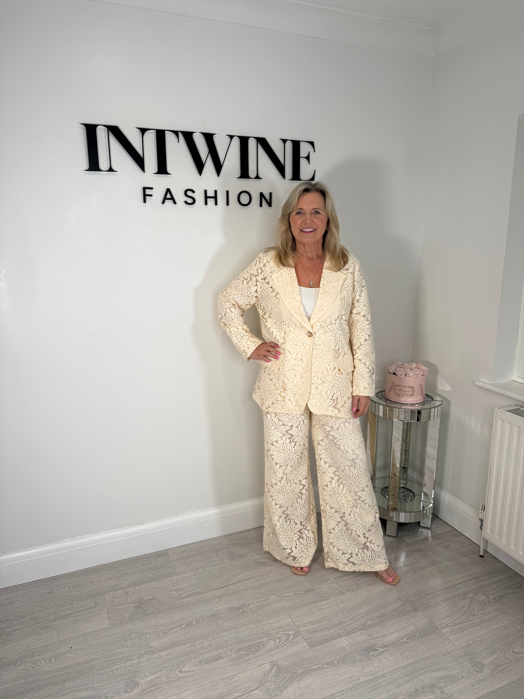 CASEY Lace Lined Trouser Suit