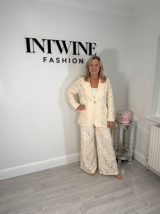 CASEY Lace Lined Trouser Suit