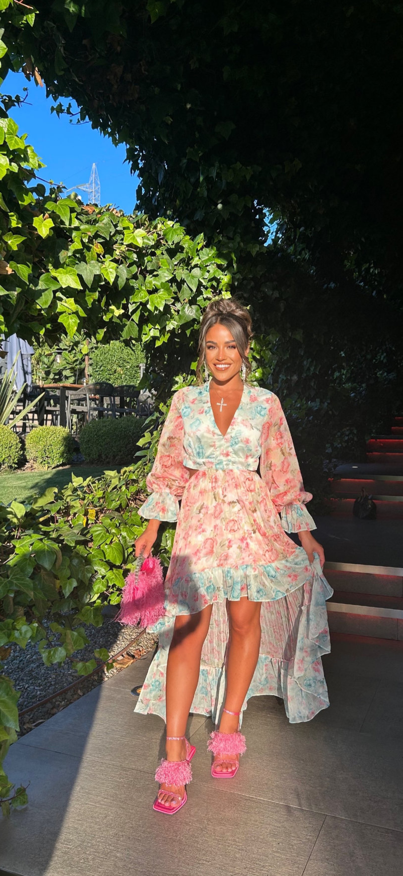 SADIE Floral Ruffle Tiered Dress