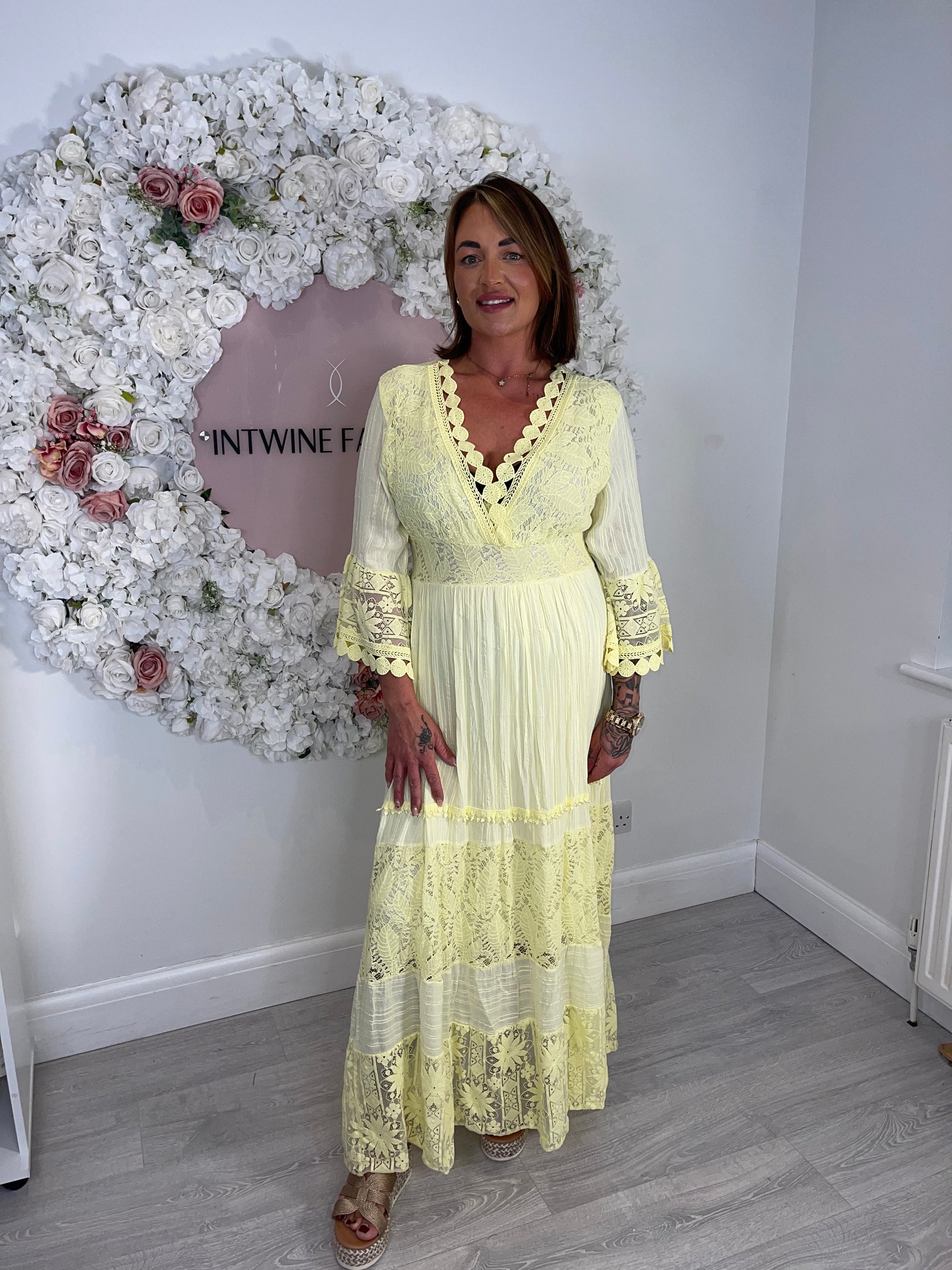 Standard long Dayna embroidery dress