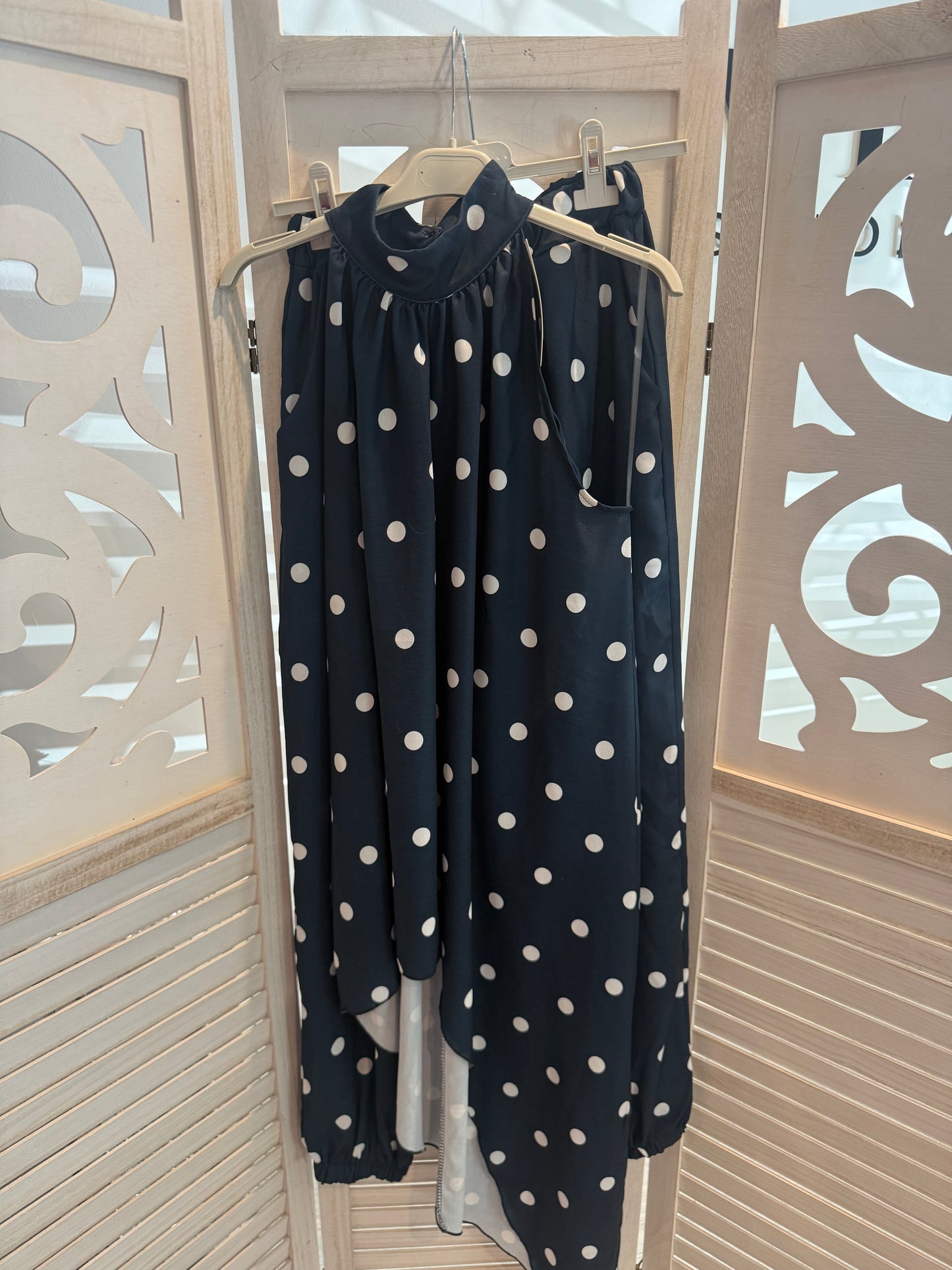 Phoebe polka dot asymmetric coord