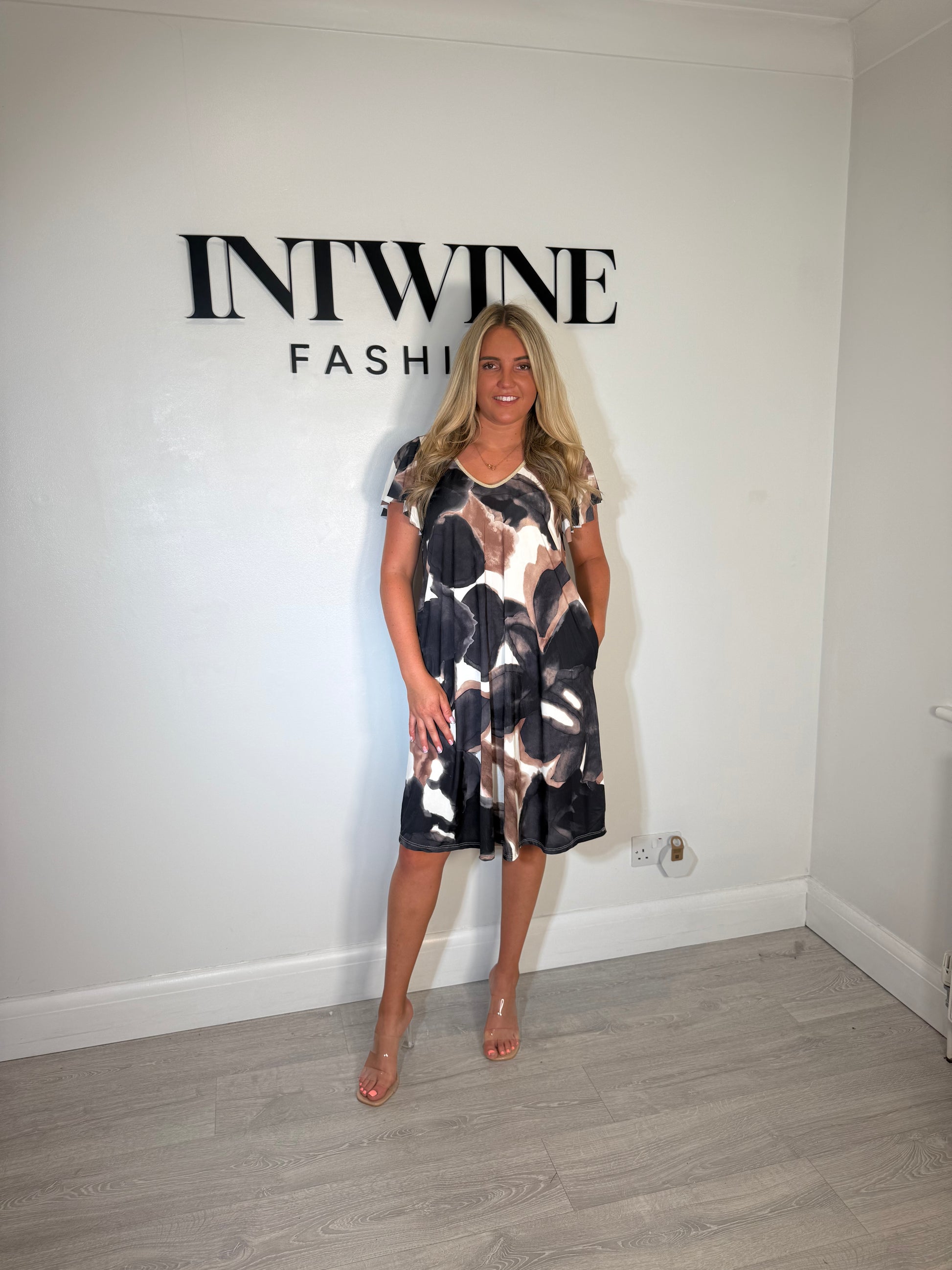 Ruby slinky soft patterned dress