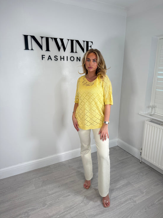 Kirsty Crochet knit top With Vest