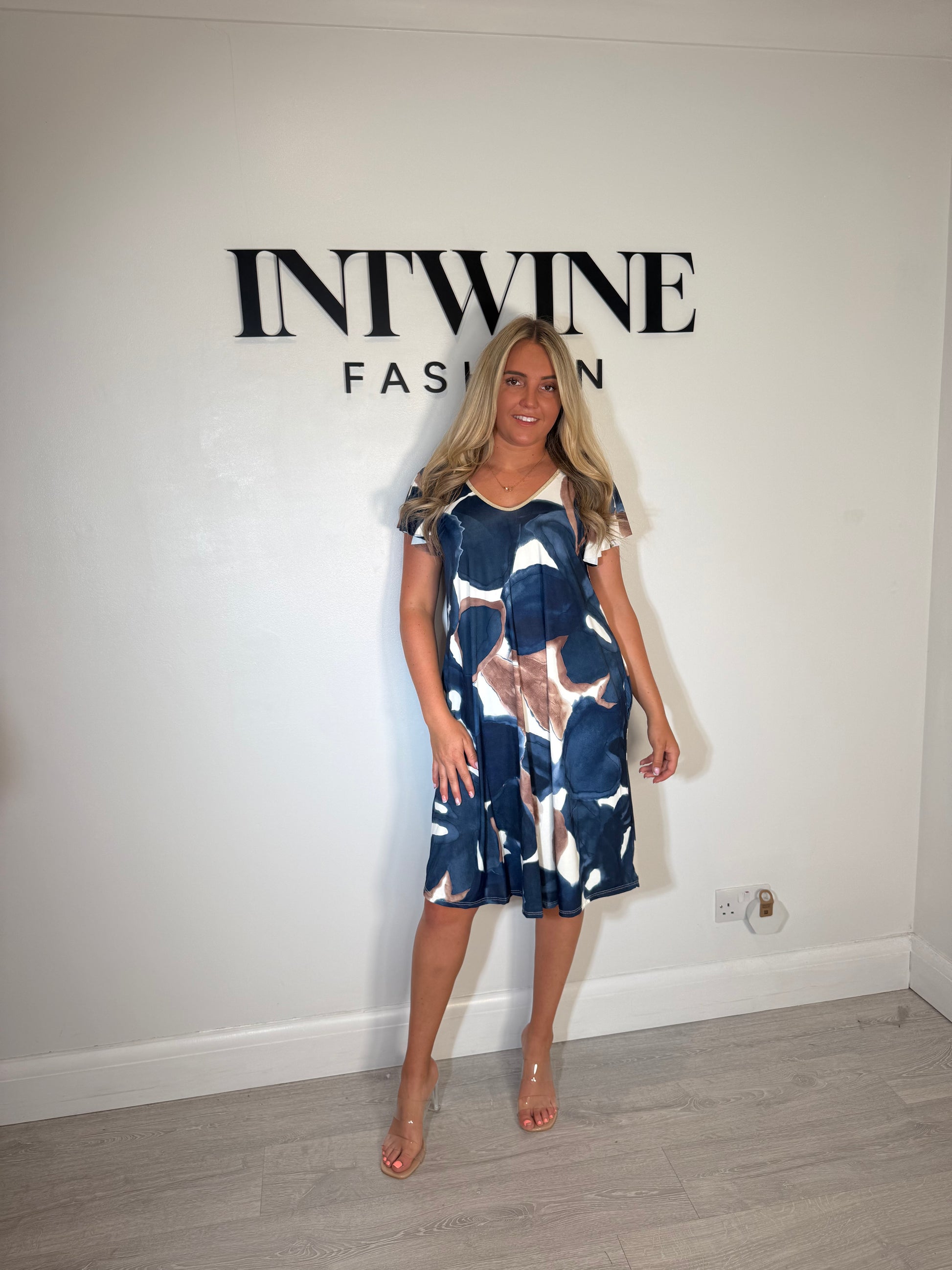 Ruby slinky soft patterned dress