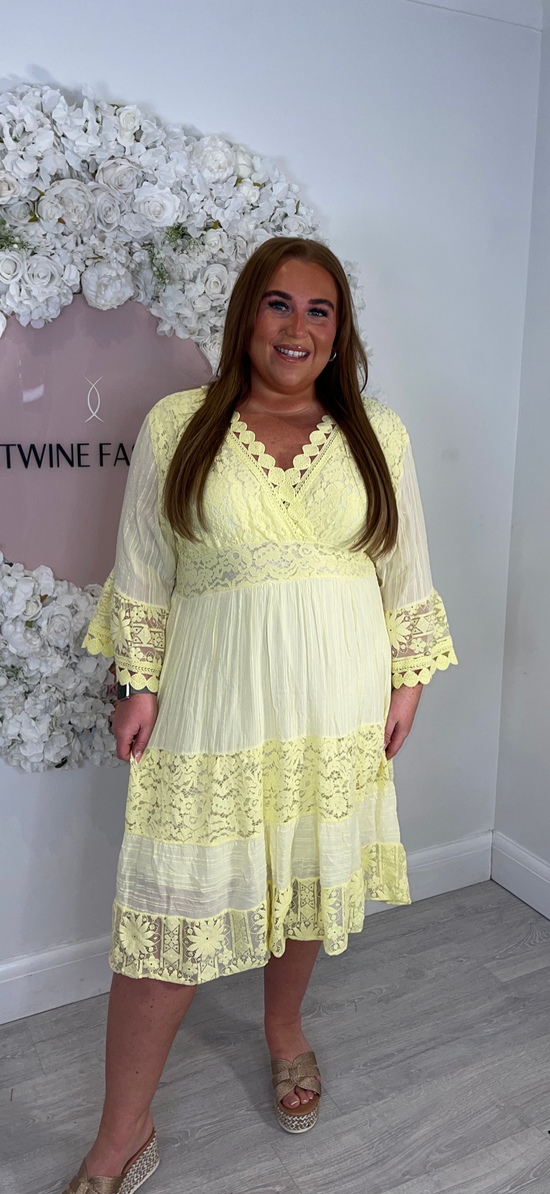 Plus Size Short Dayna Embroidery Dress